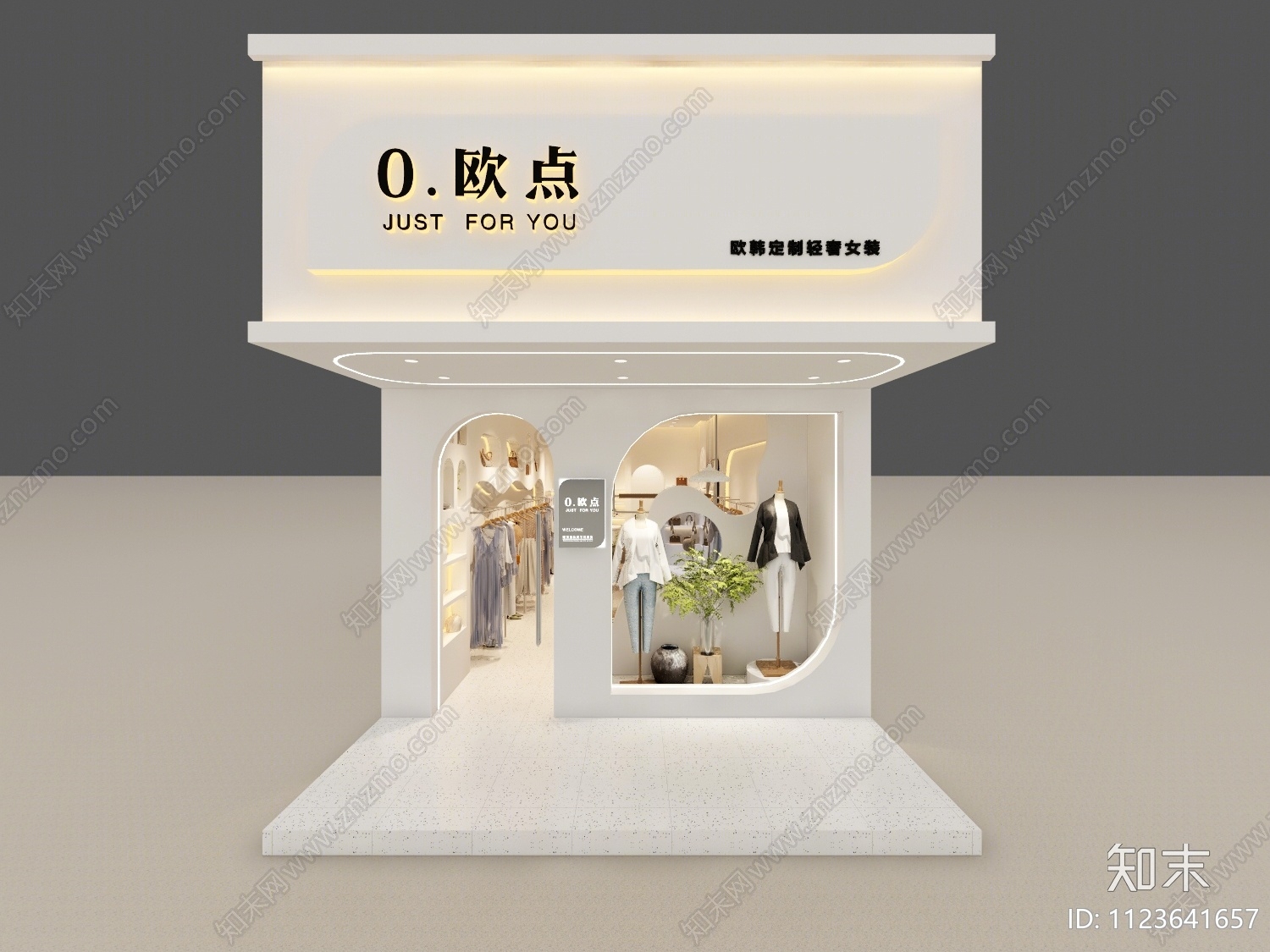 现代服装店3D模型下载【ID:1123641657】