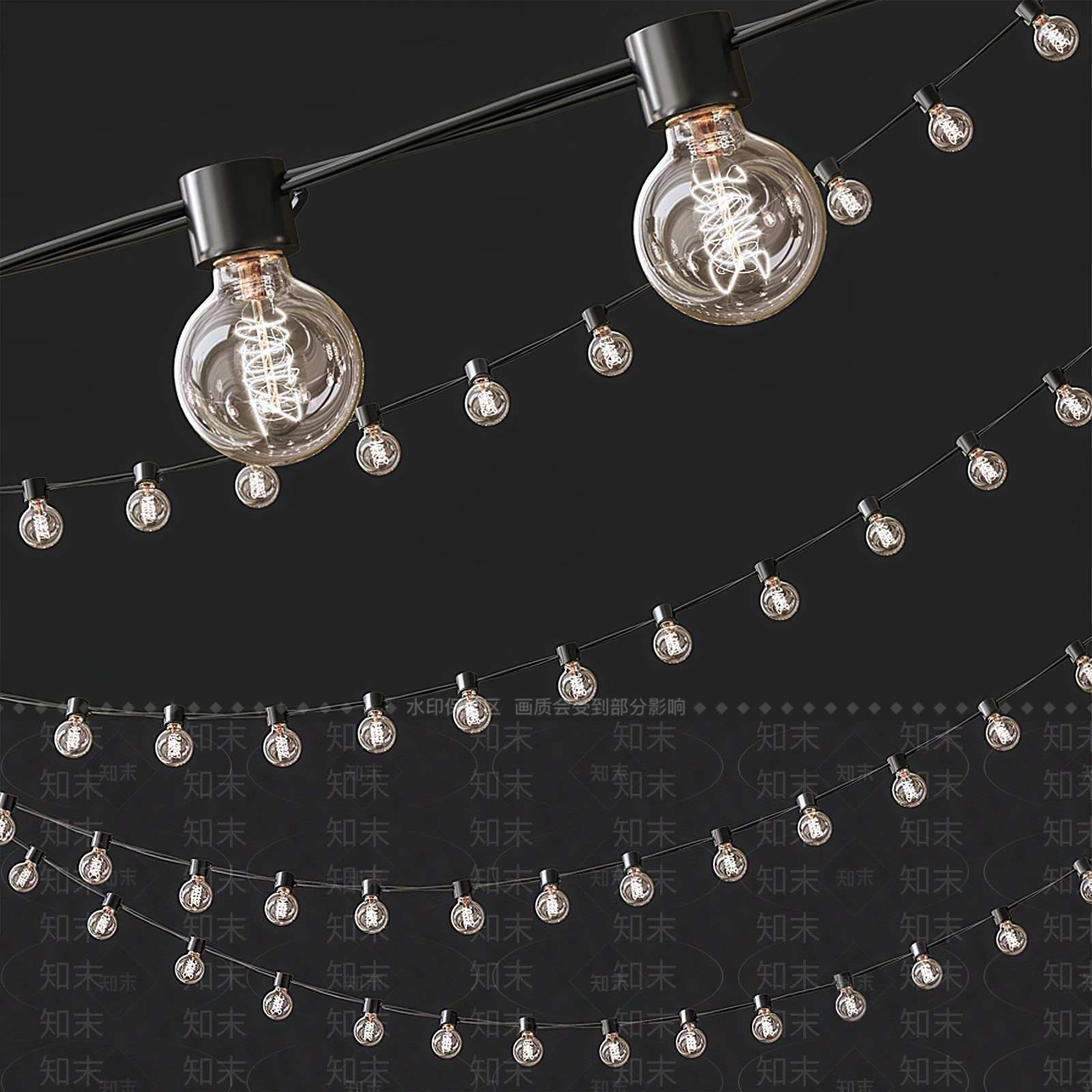 现代电灯泡3D模型下载【ID:1123651362】