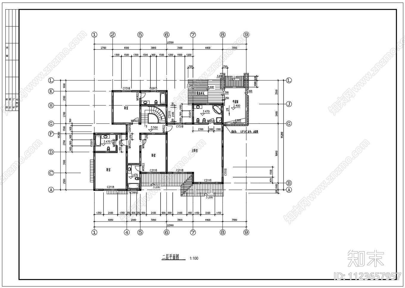 苏式江南二层别墅建筑施工图下载【ID:1123657957】