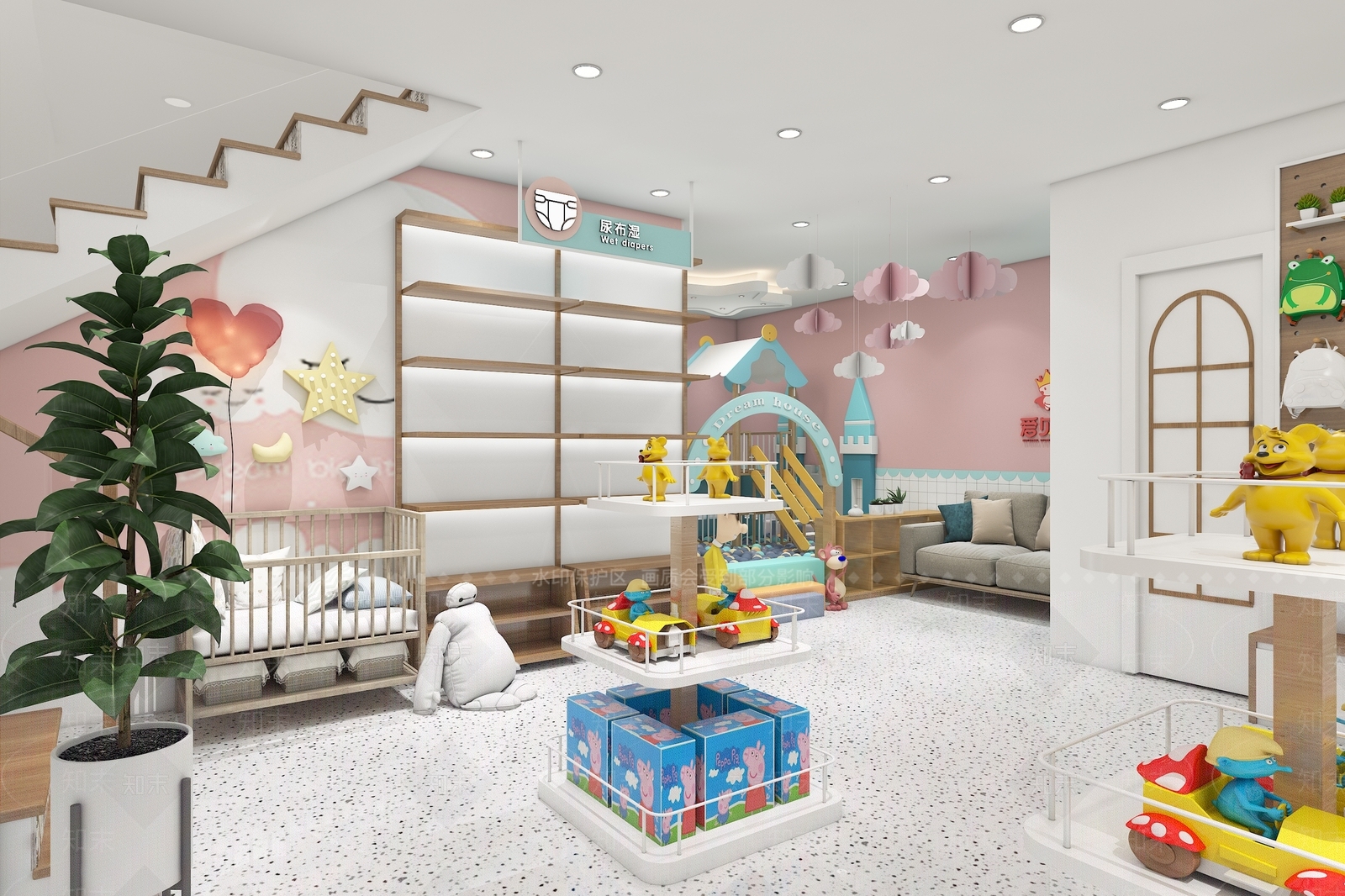 现代母婴店3D模型下载【ID:1123660195】