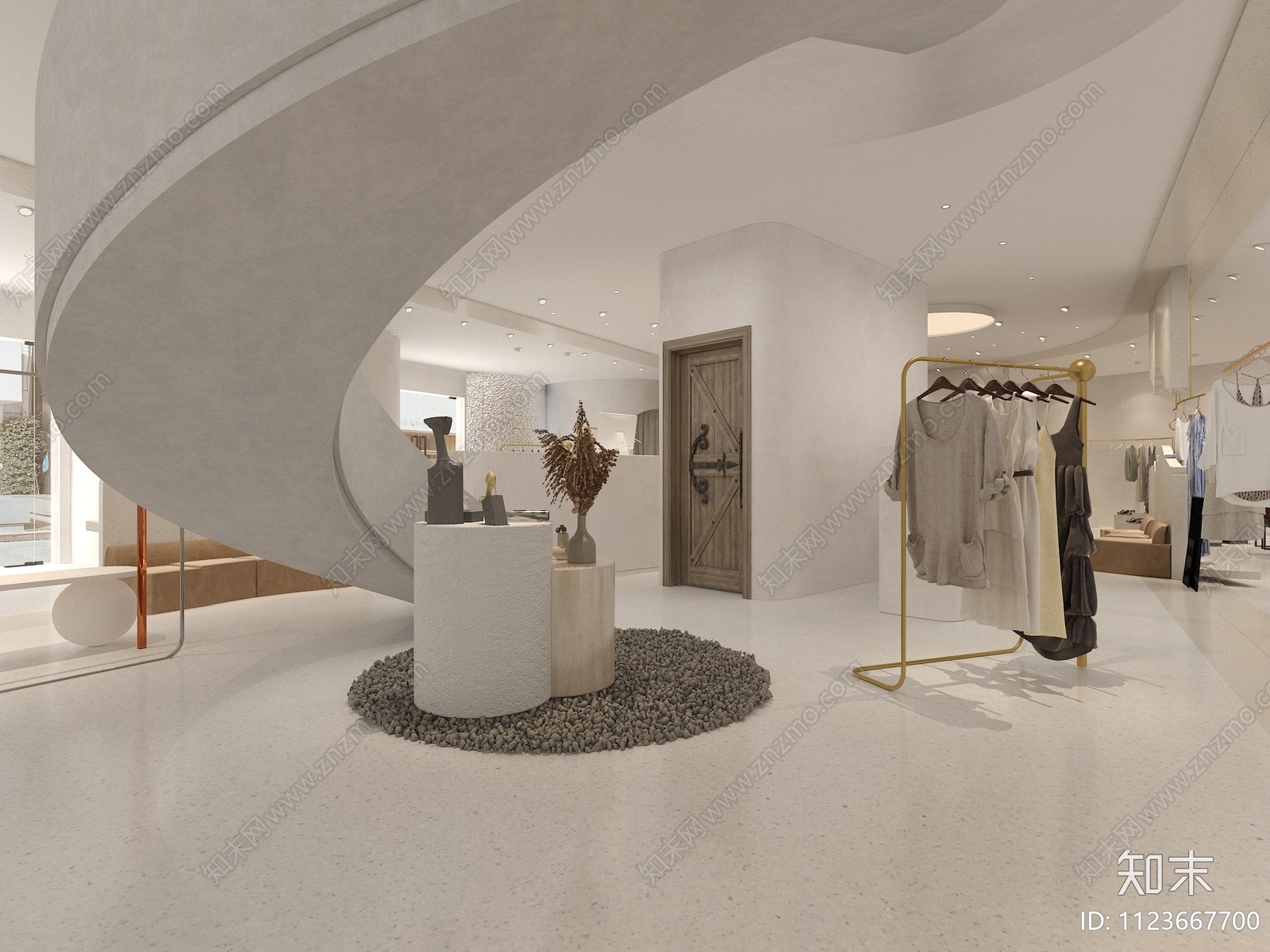 侘寂服装店3D模型下载【ID:1123667700】