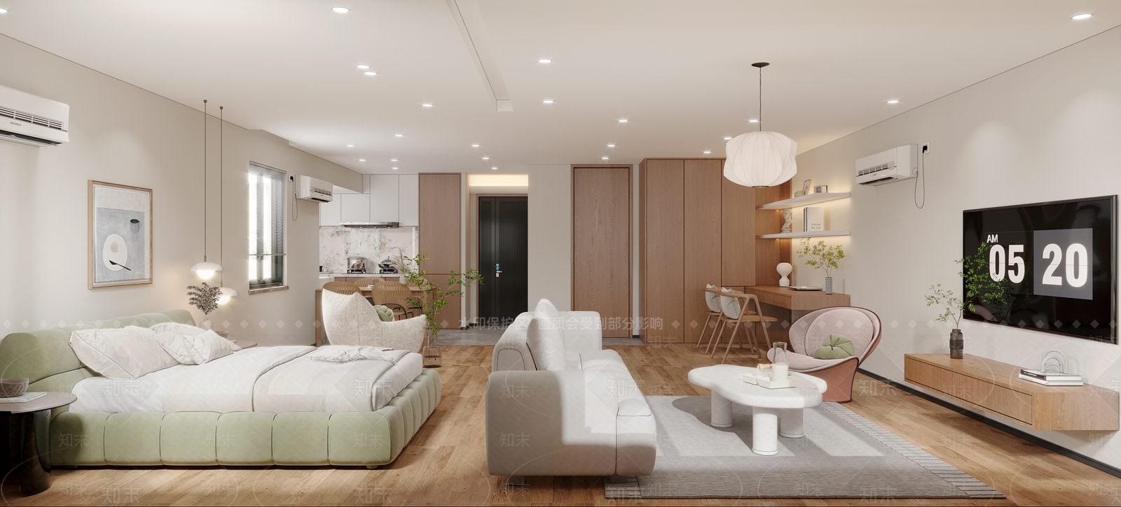 现代单身公寓3D模型下载【ID:1123674510】
