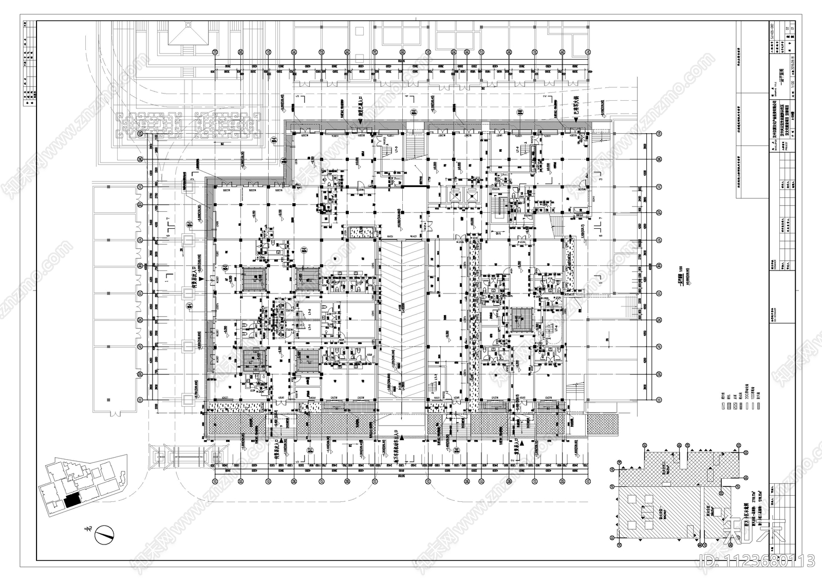中式汉中兴元古镇文化街cad施工图下载【ID:1123680113】