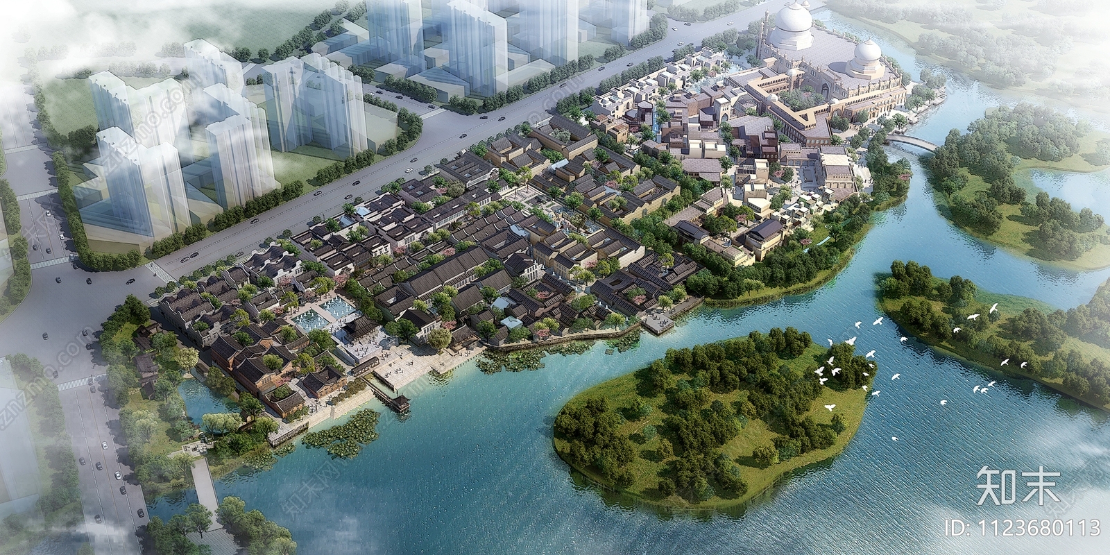 中式汉中兴元古镇文化街施工图下载【ID:1123680113】