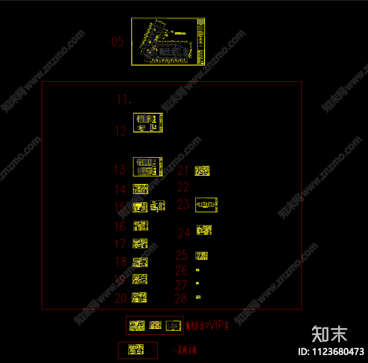 现代办公室cad施工图下载【ID:1123680473】