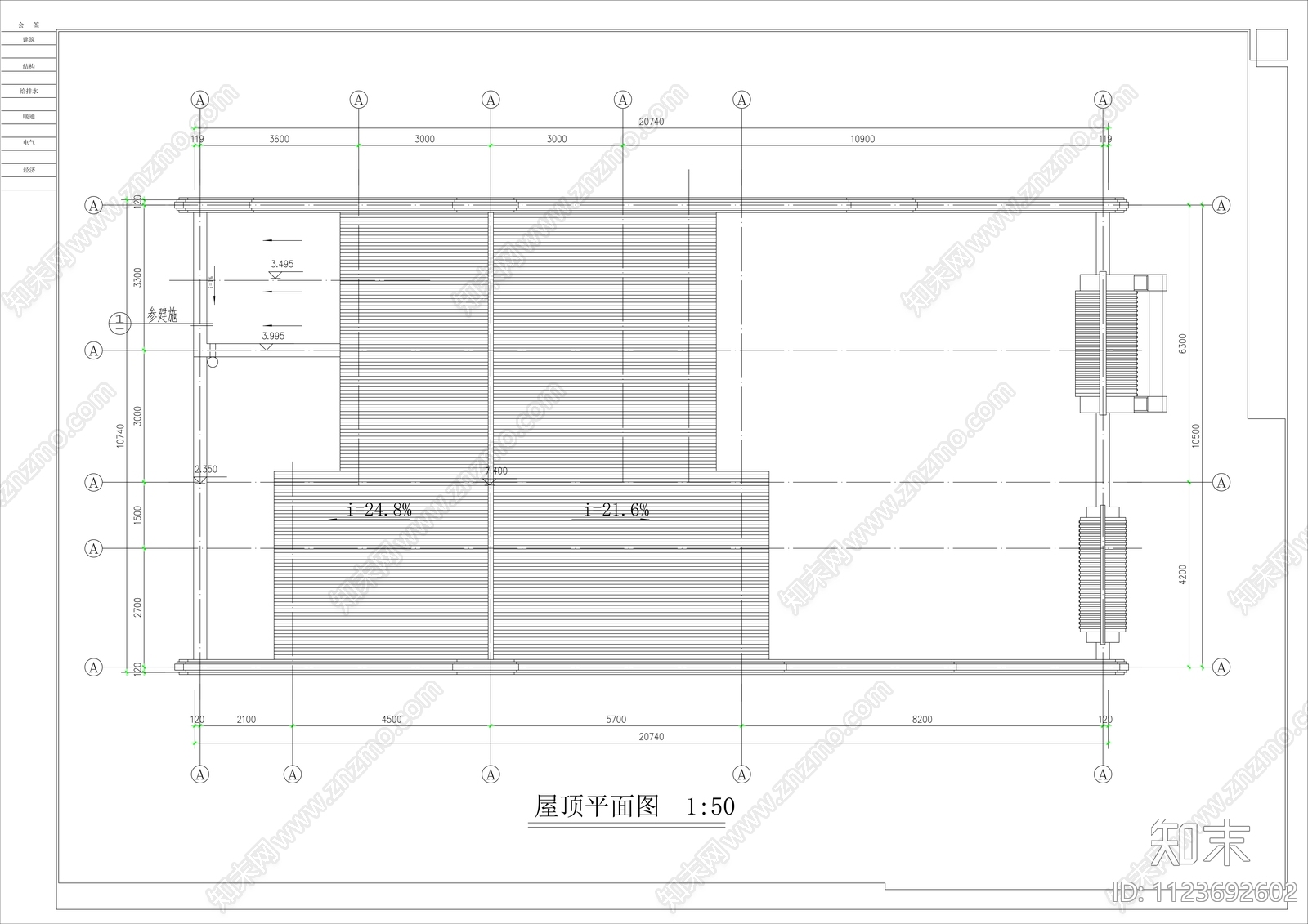 中式四合院建筑设计CAD图纸施工图下载【ID:1123692602】