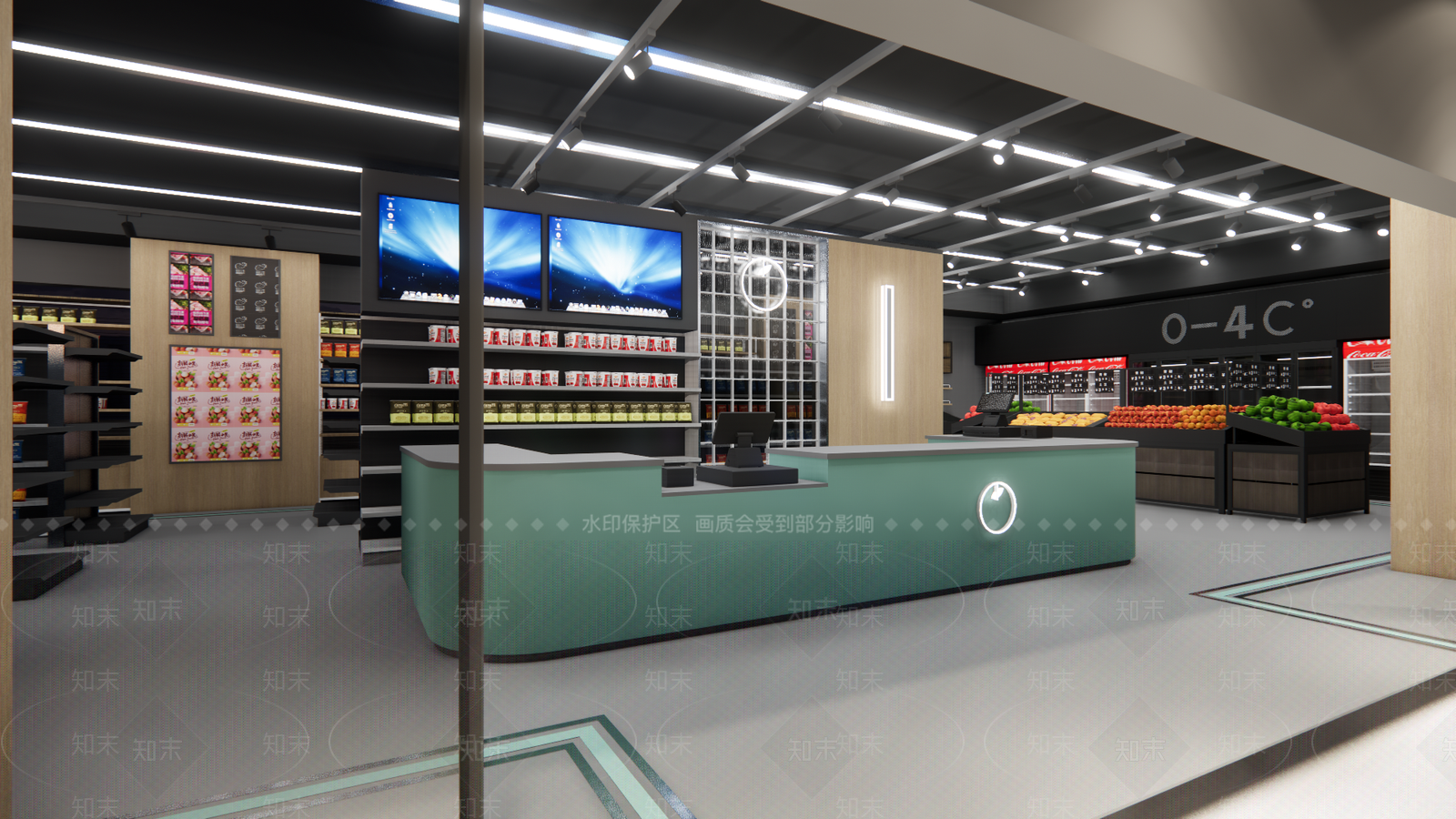 现代科技商场超市SU模型下载【ID:1123916975】