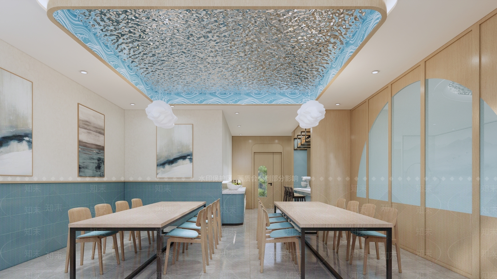 现代自助餐厅SU模型下载【ID:1123714132】
