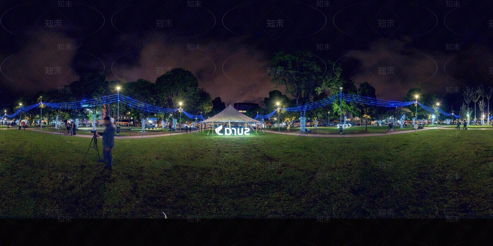 花园草坪夜色HDR贴图下载【ID:1124258653】