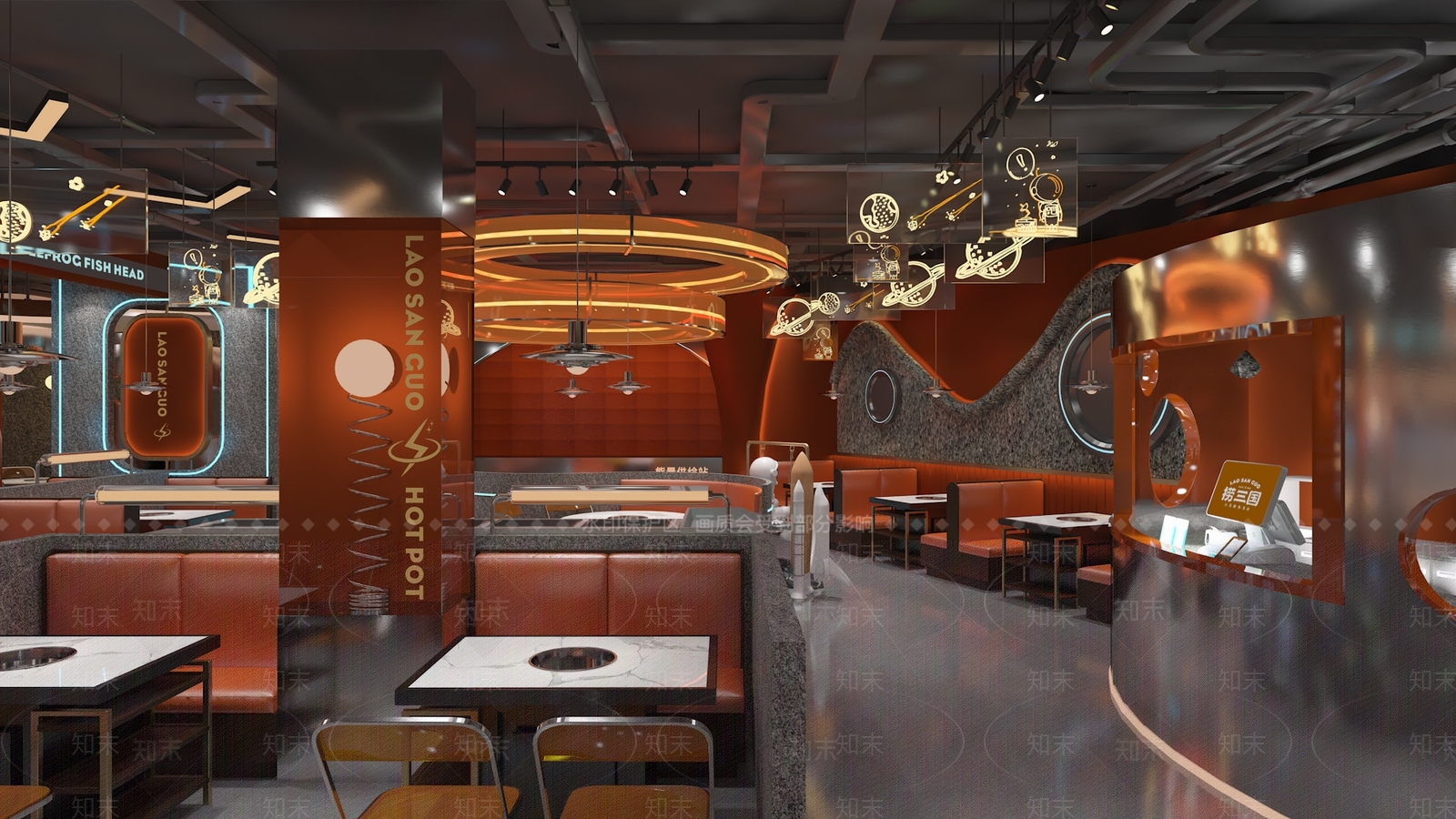 现代火锅店3D模型下载【ID:1123721801】