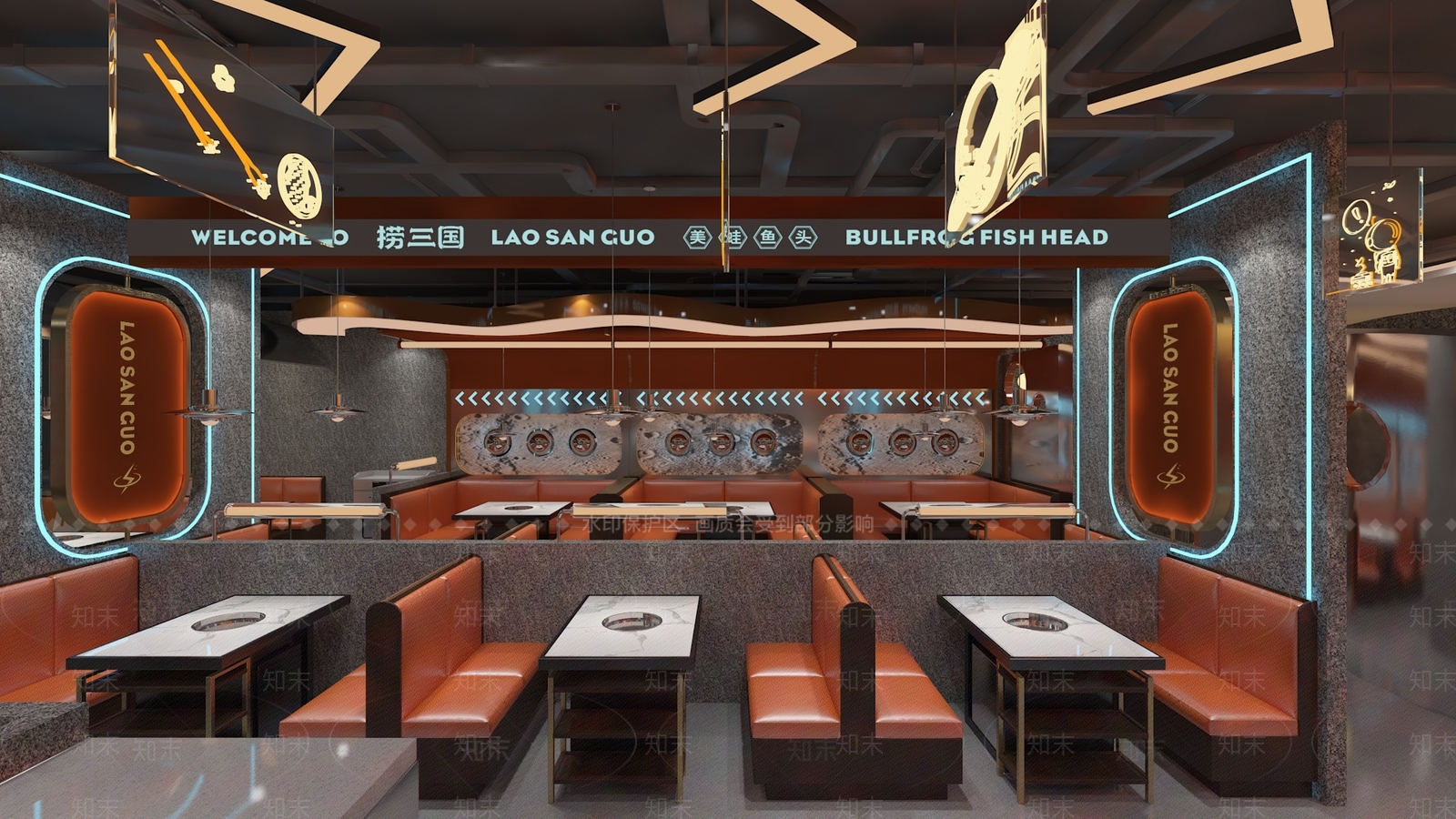现代火锅店3D模型下载【ID:1123721801】