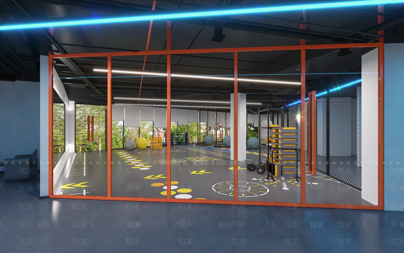 工业风健身房3D模型下载【ID:1123730183】
