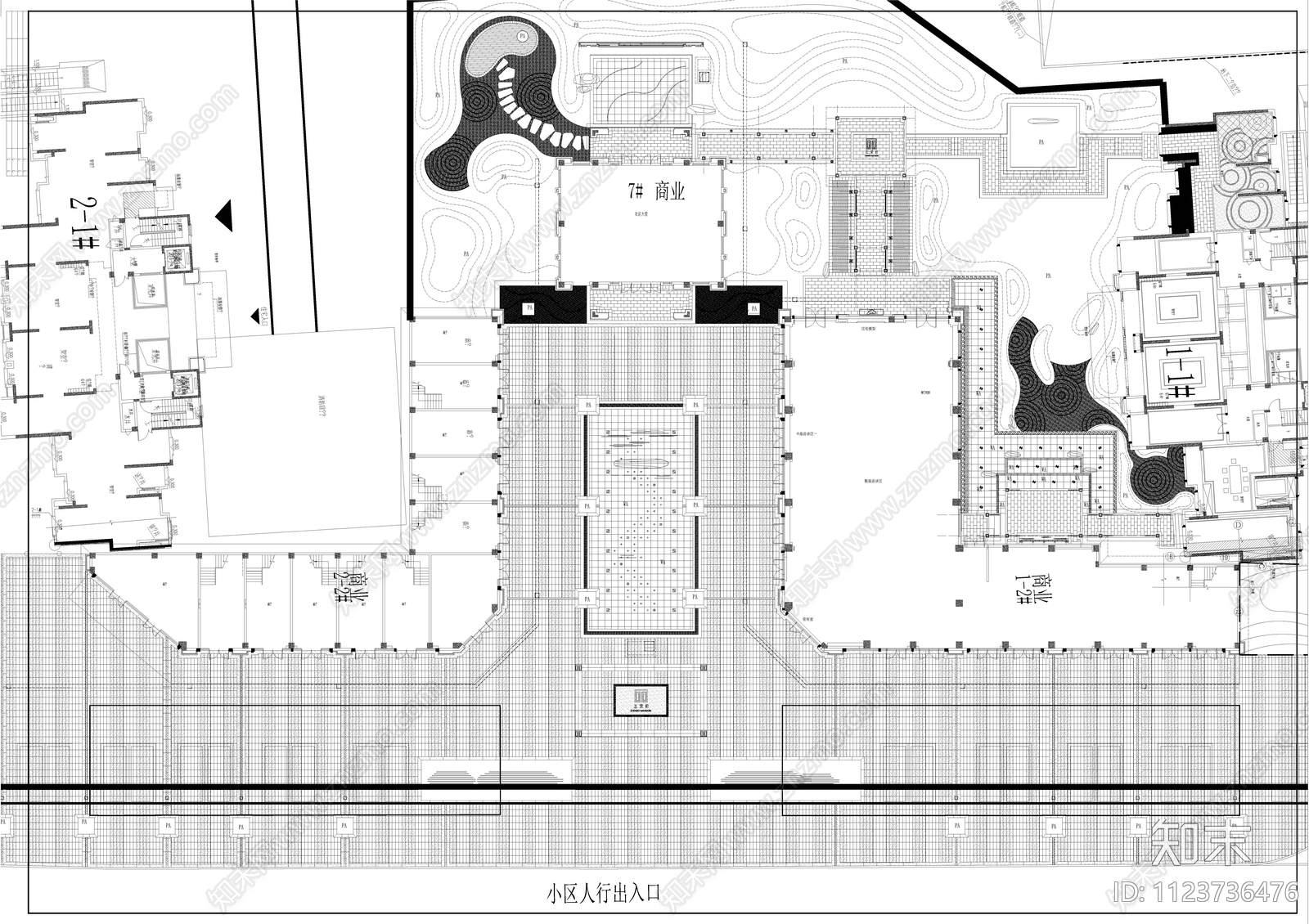 现代简约平潭施工图下载【ID:1123736476】