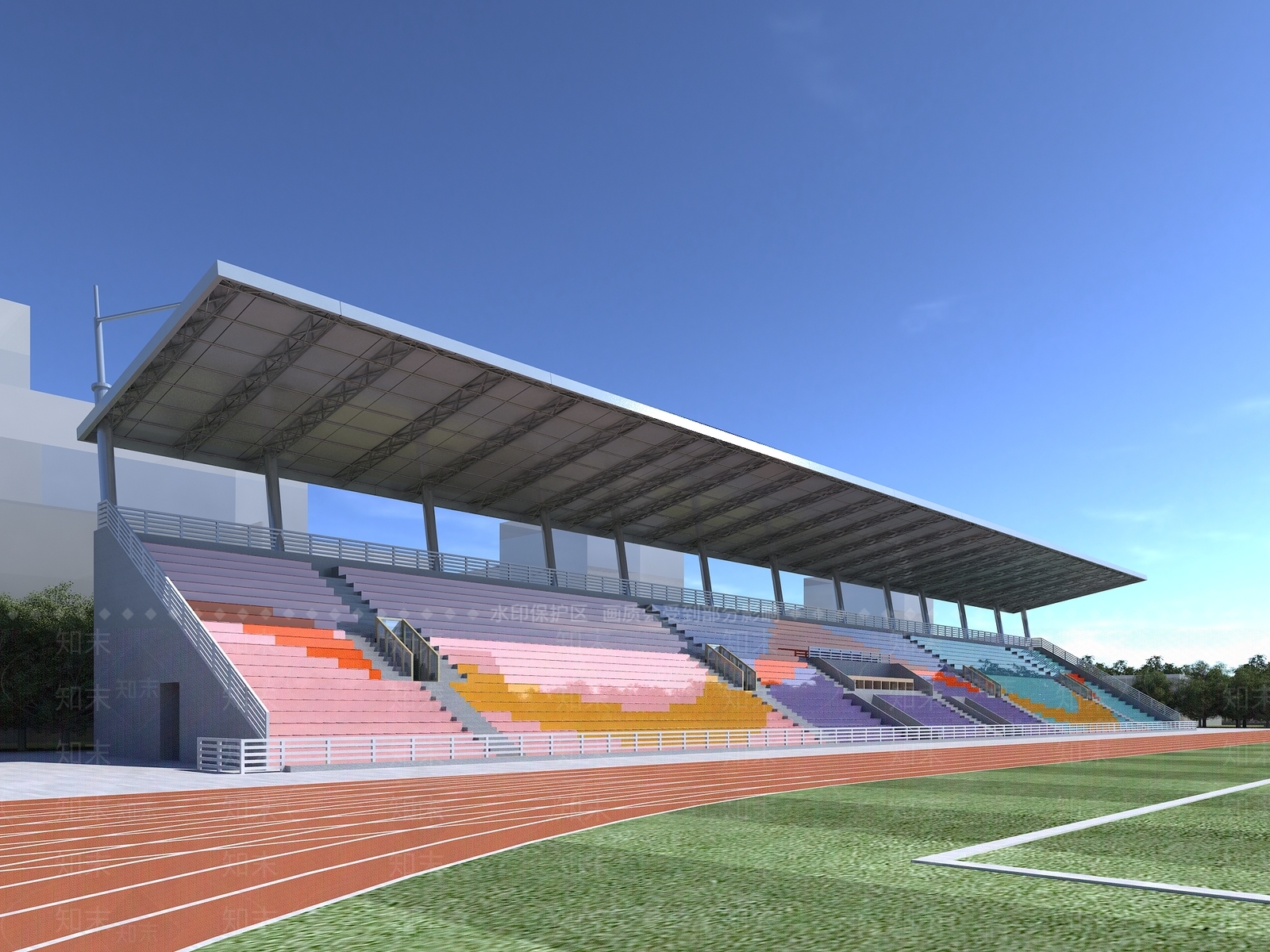 现代体育场看台3D模型下载【ID:1123744834】