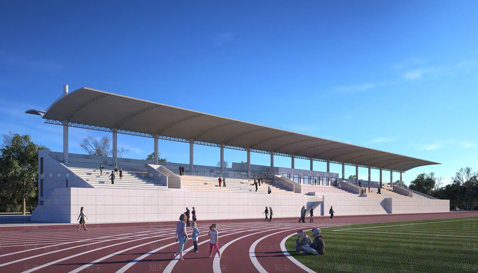 现代体育场看台3D模型下载【ID:1123756576】