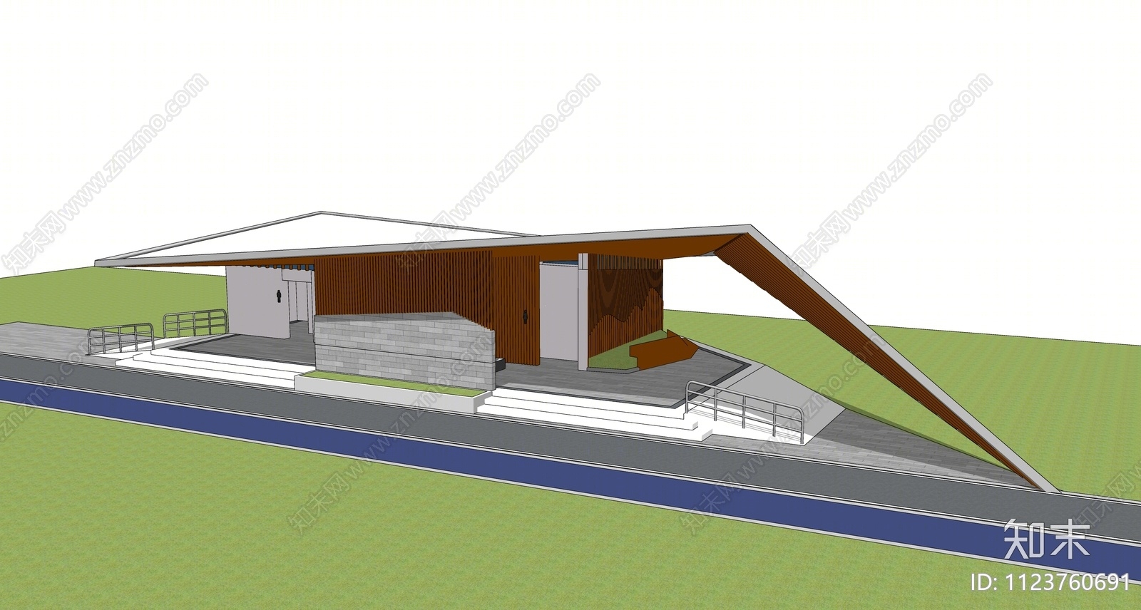 现代公共厕所SU模型下载【ID:1123760691】