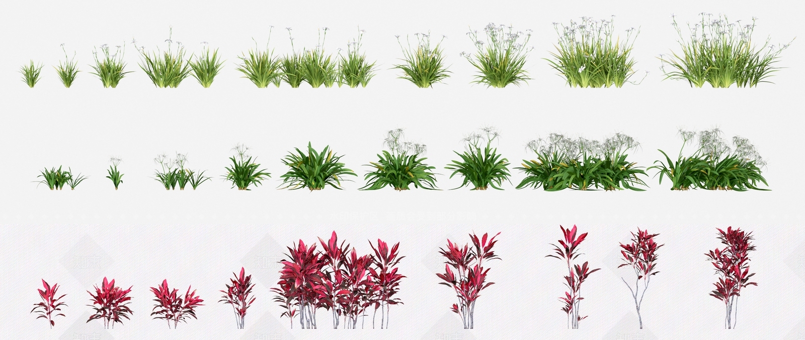 花草组合3D模型下载【ID:1123766994】