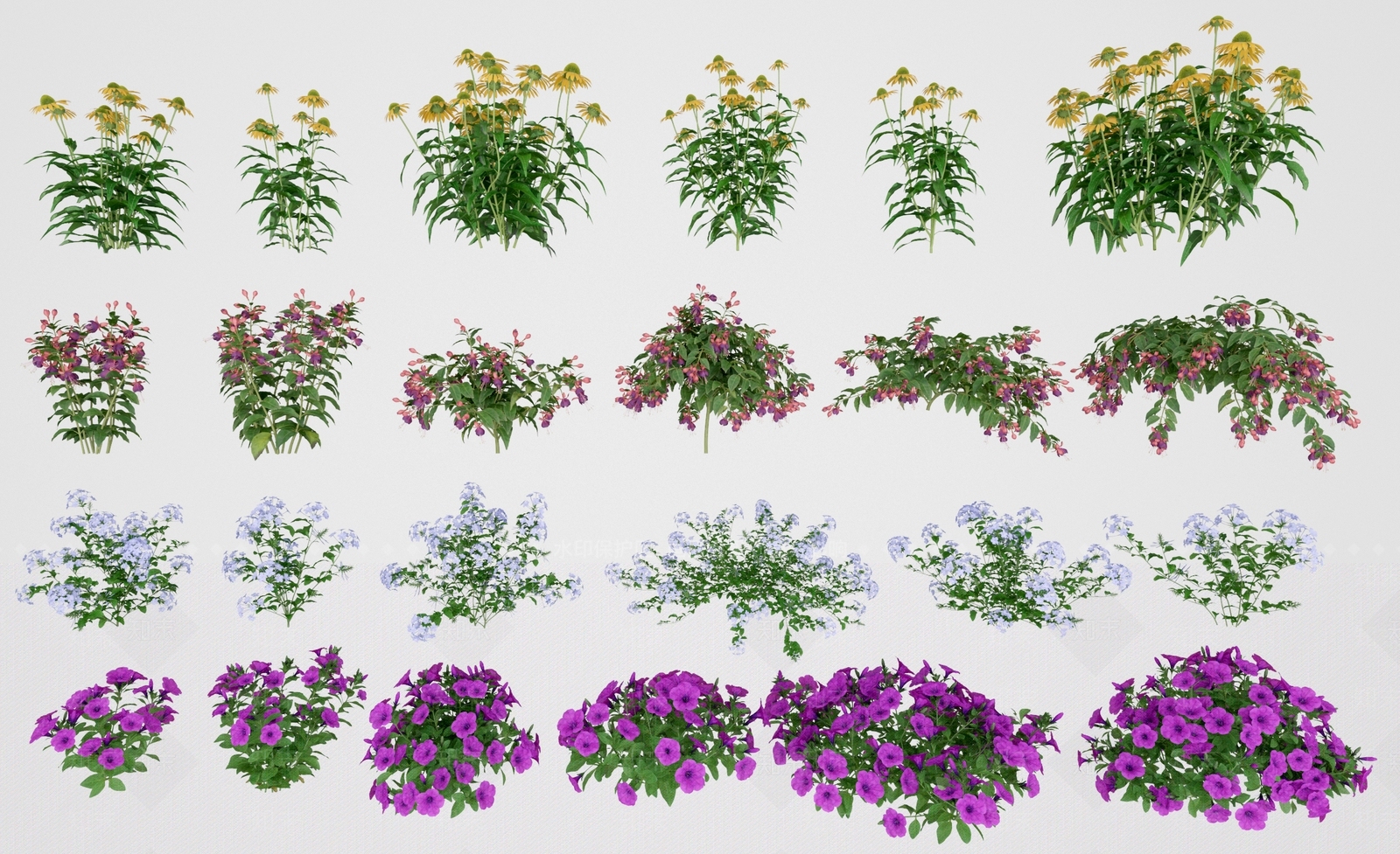 花草组合3D模型下载【ID:1123768922】