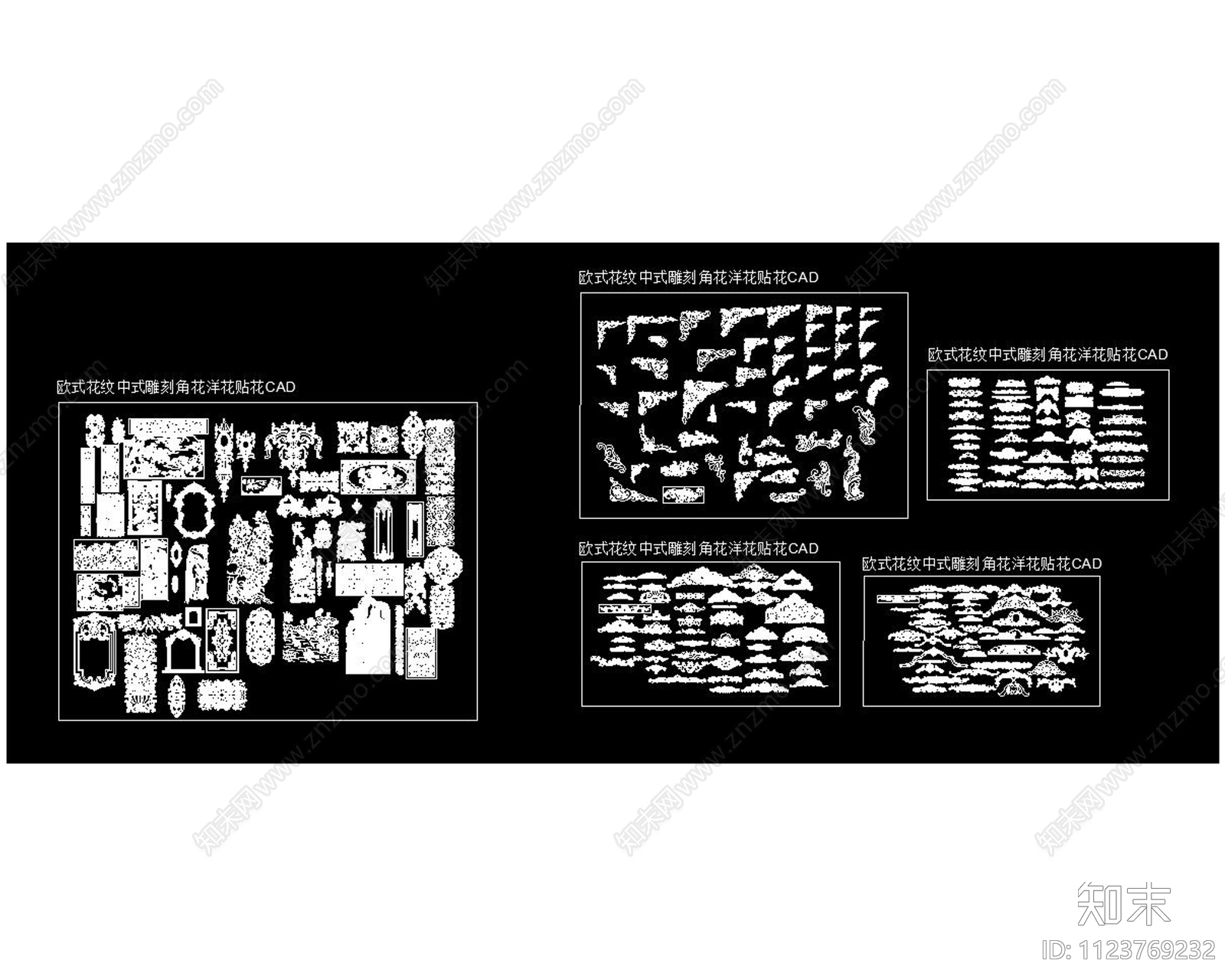 2022欧式罗马柱雕刻图案cad施工图下载【ID:1123769232】