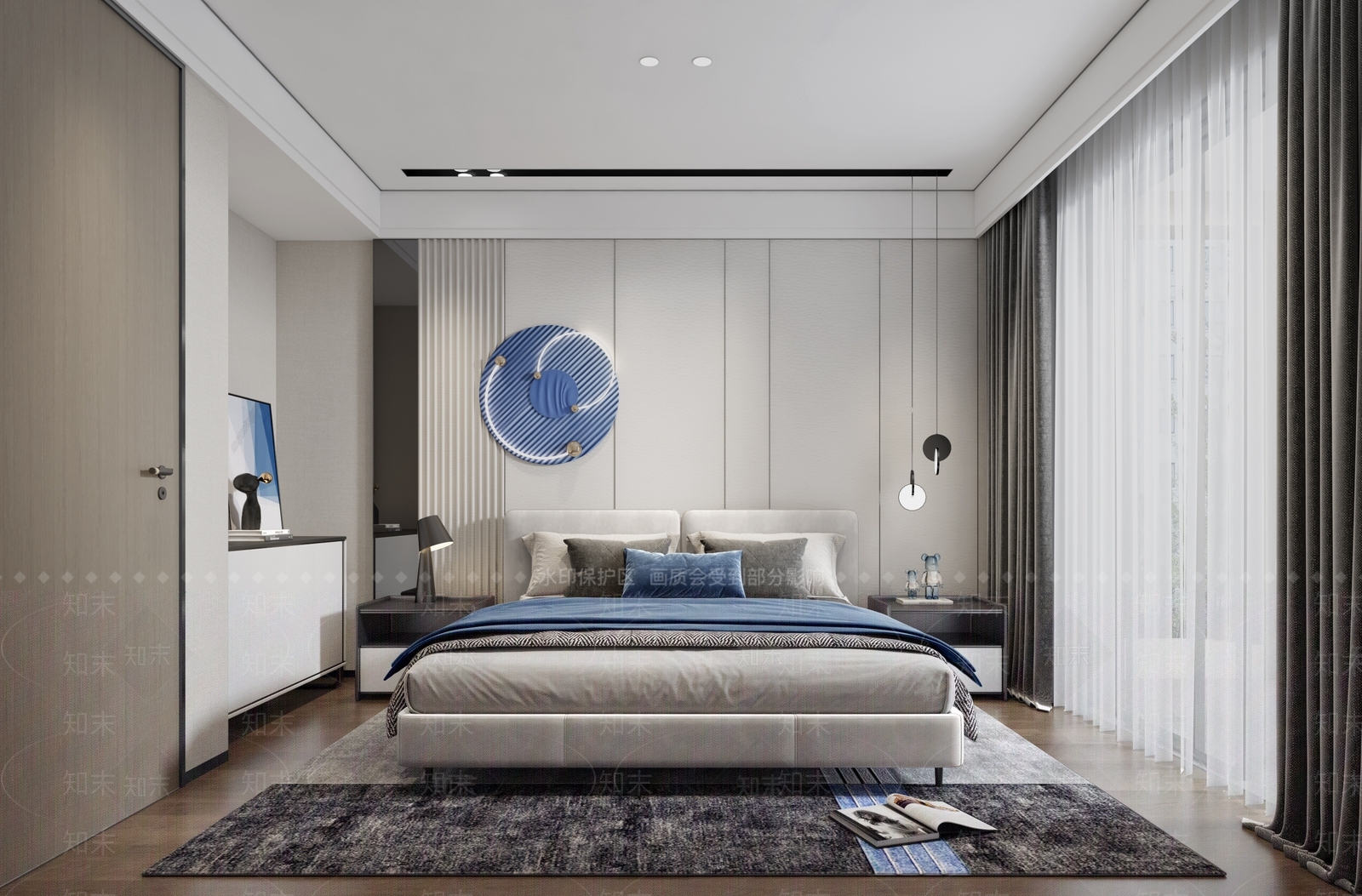 现代家居卧室3D模型下载【ID:1192140554】