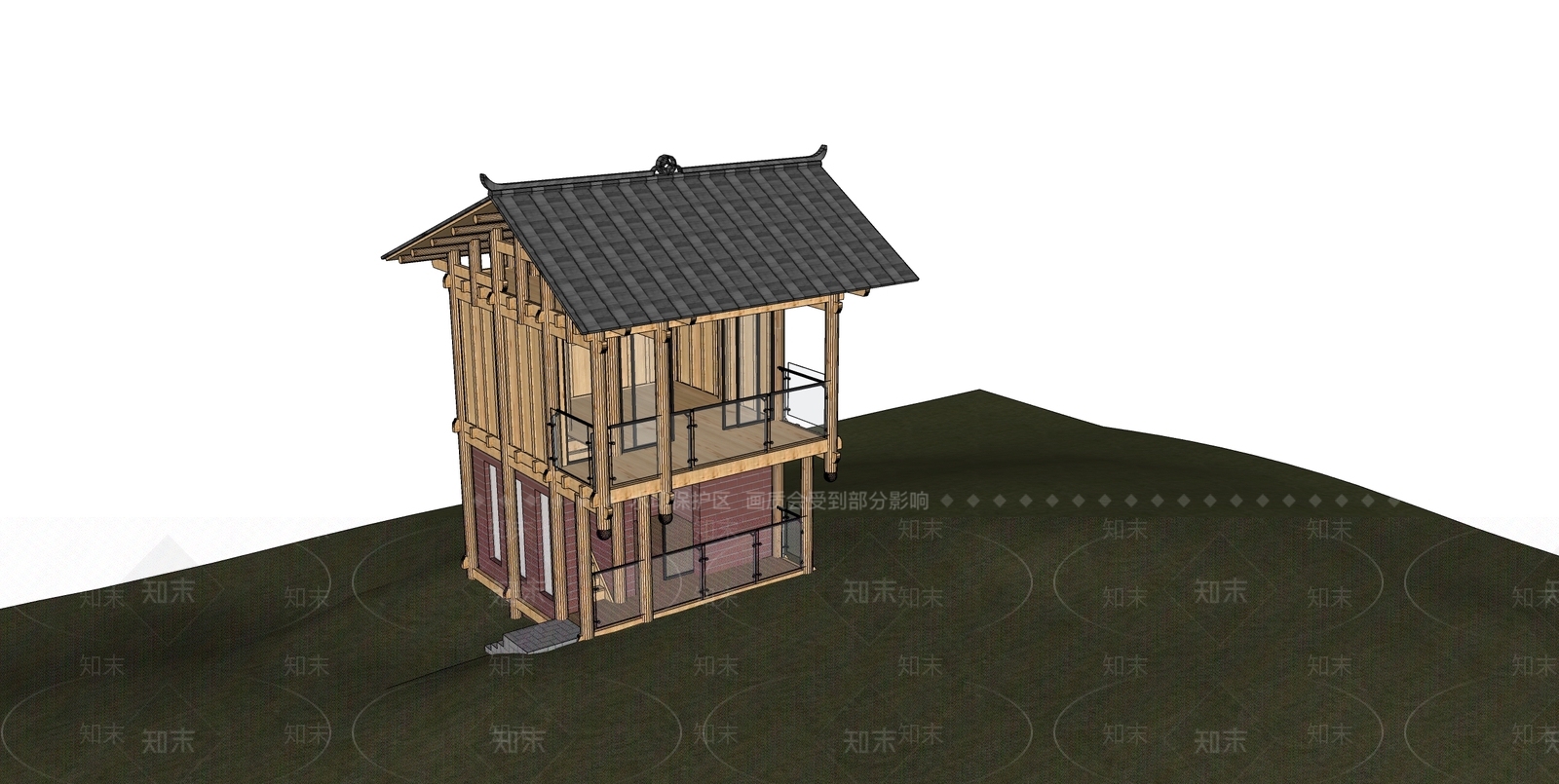 现代木屋SU模型下载【ID:1123770503】