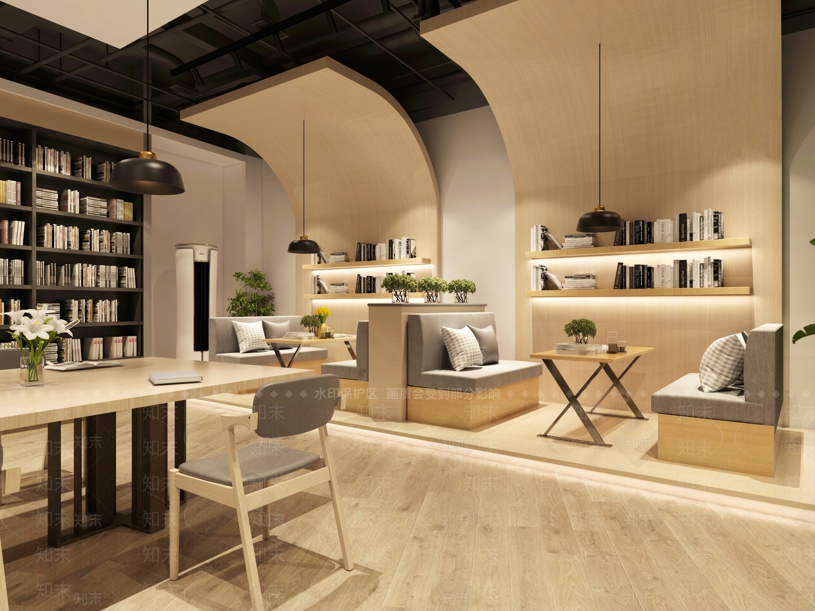 现代书店3D模型下载【ID:1124322046】