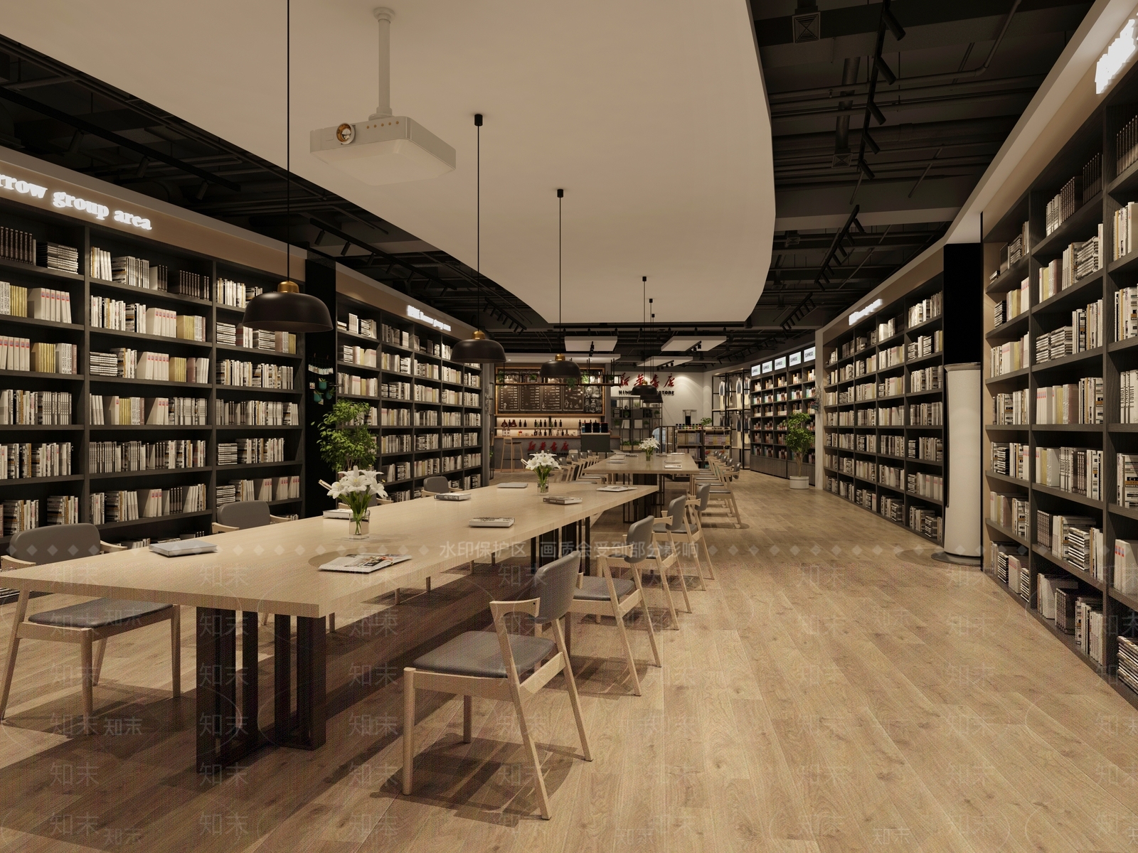 现代书店3D模型下载【ID:1124322046】