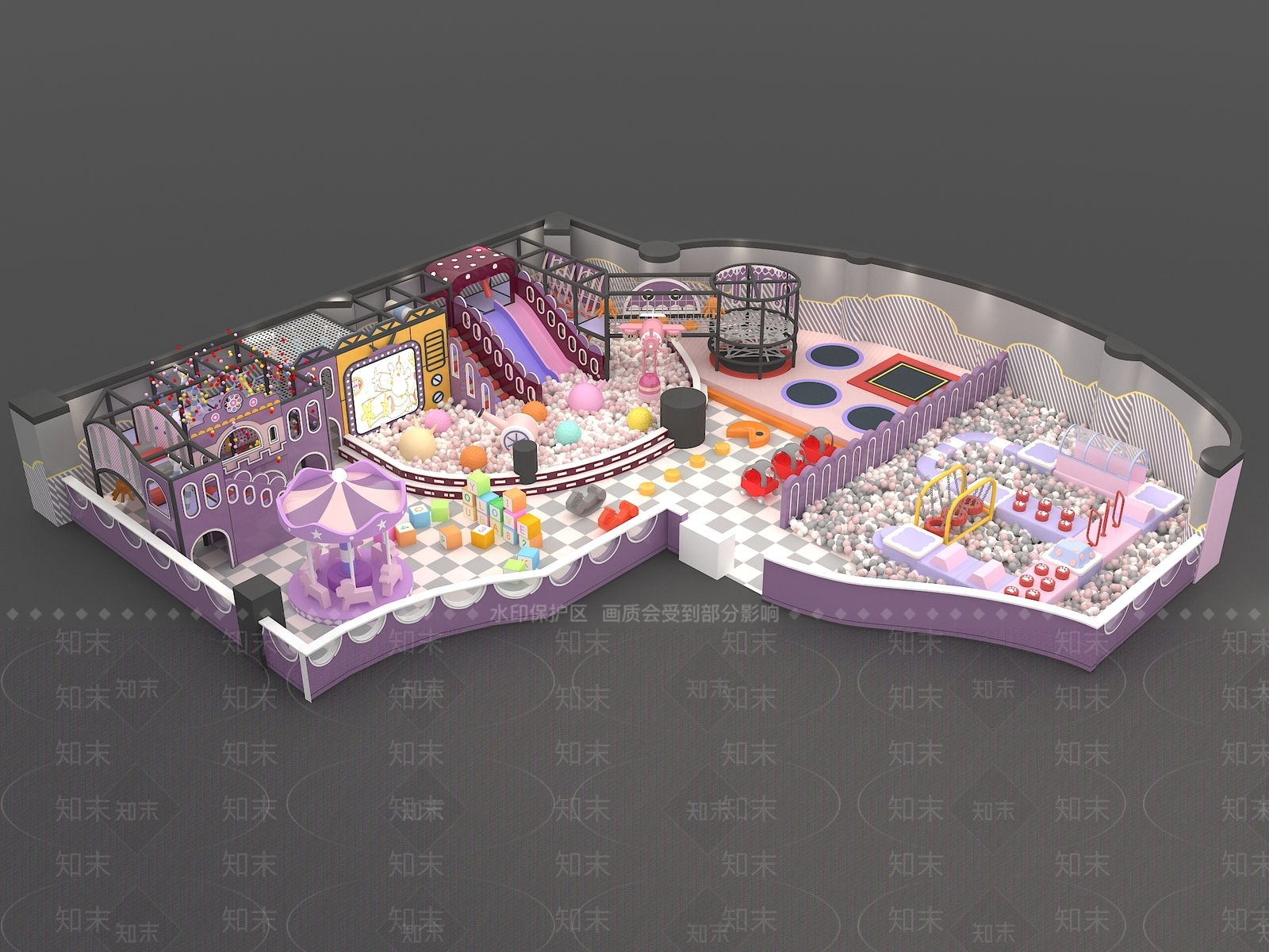 现代淘气堡3D模型下载【ID:1123787844】