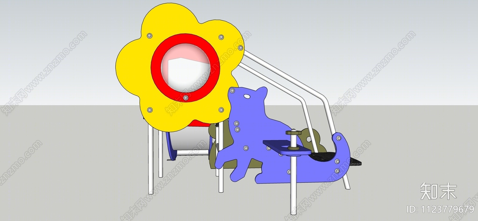 小型滑梯SU模型下载【ID:1123779679】