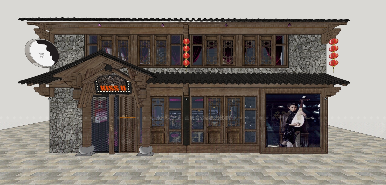 现代酒吧SU模型下载【ID:1123779756】
