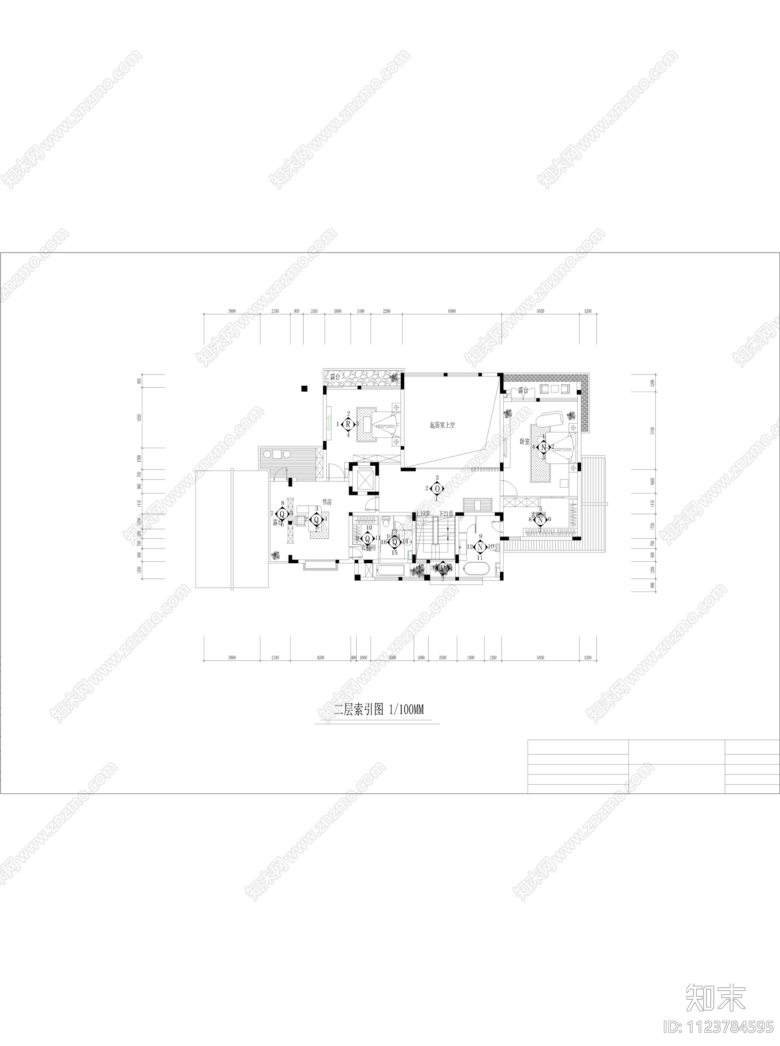 现代别墅设计装修cad施工图下载【ID:1123784595】