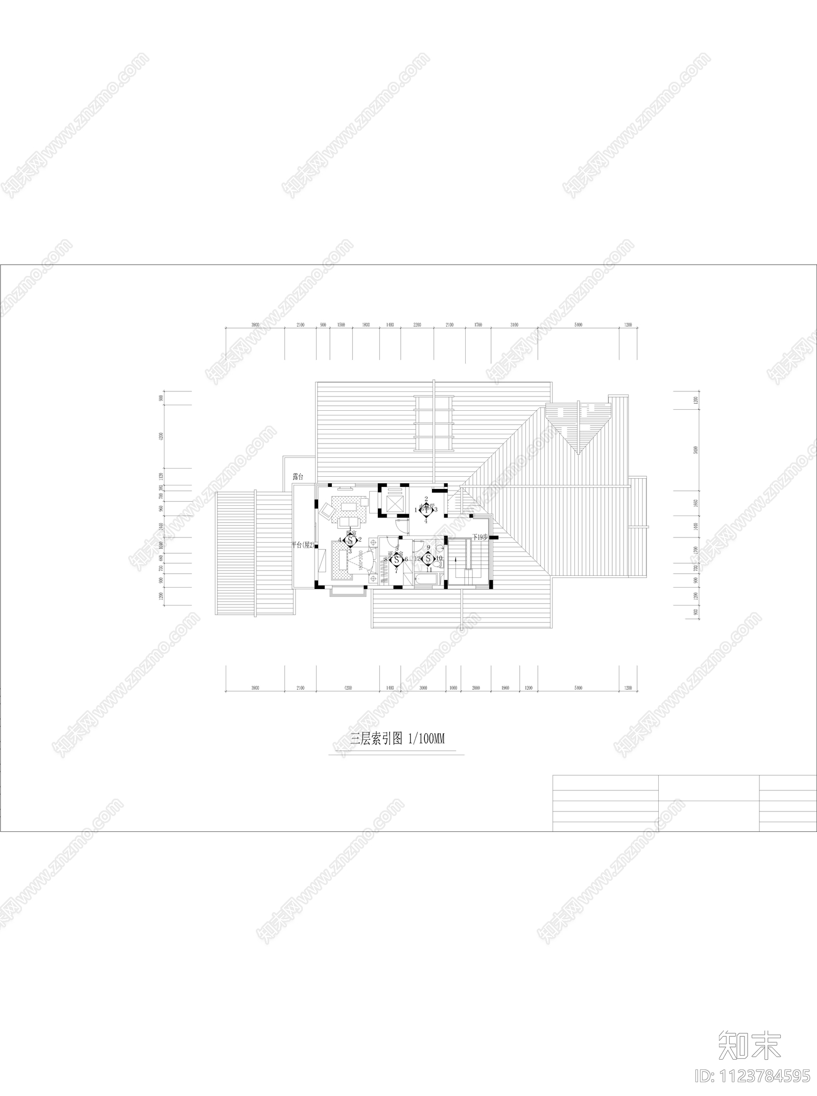 现代别墅设计装修cad施工图下载【ID:1123784595】