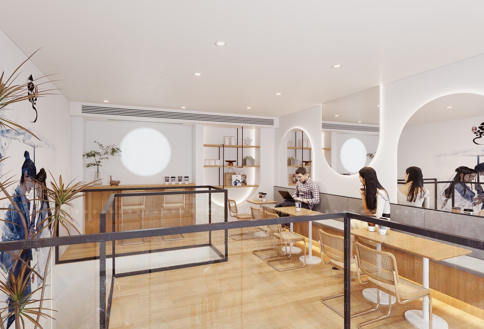 现代奶茶店3D模型下载【ID:1123784508】