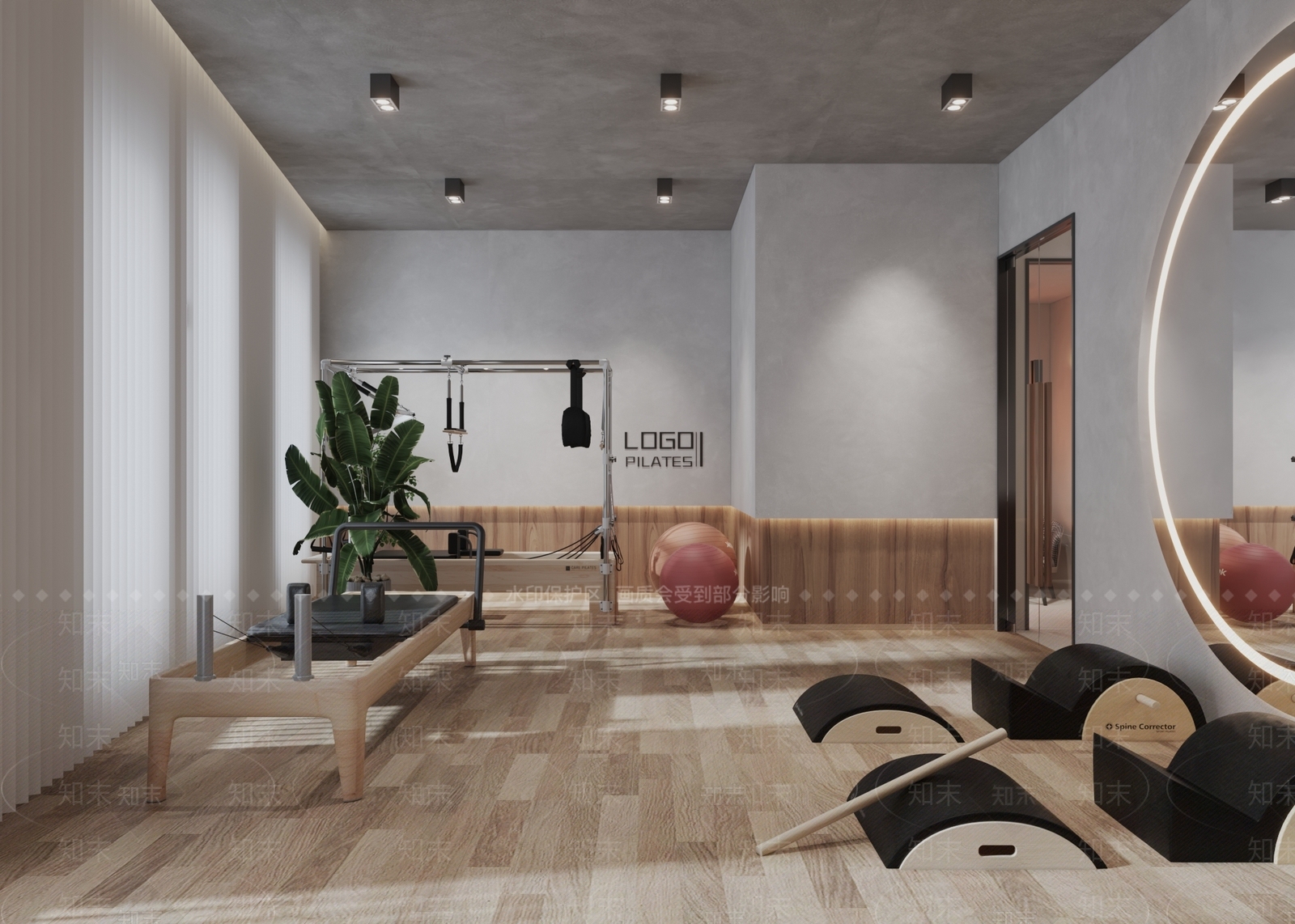现代瑜伽室3D模型下载【ID:1123785649】