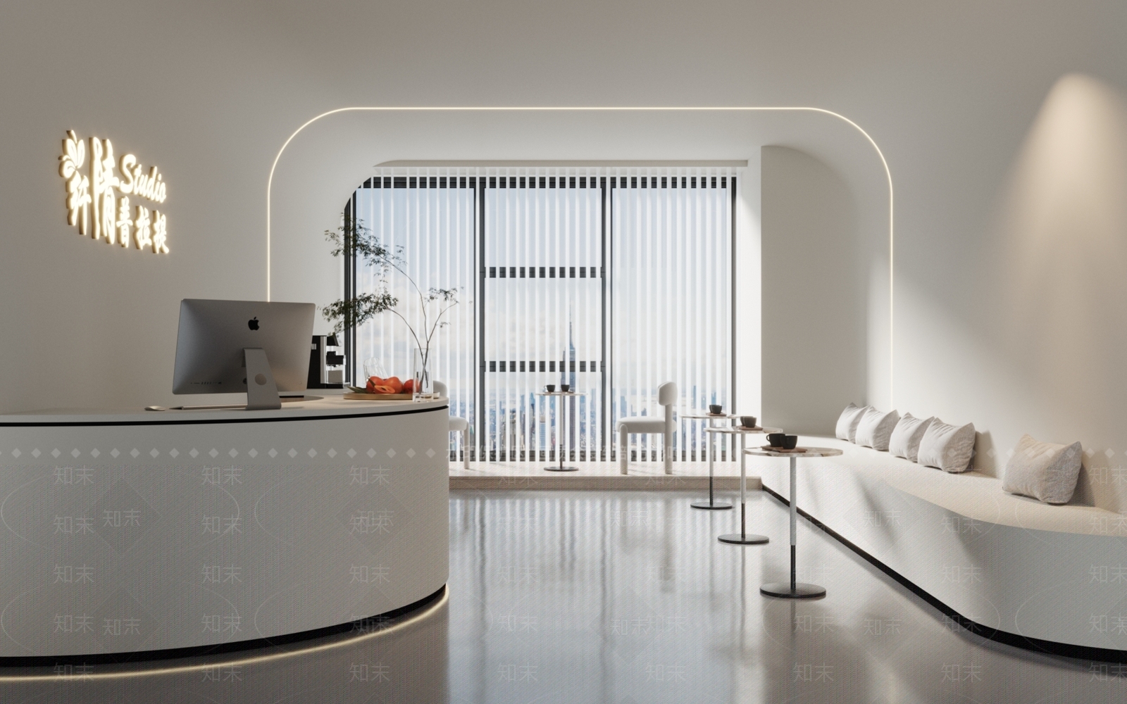 现代瑜伽店前台3D模型下载【ID:1123787669】