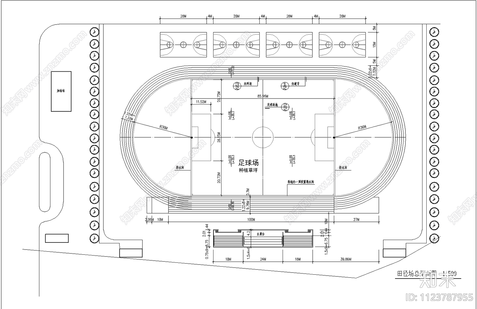 400米跑道施工图下载【ID:1123787955】