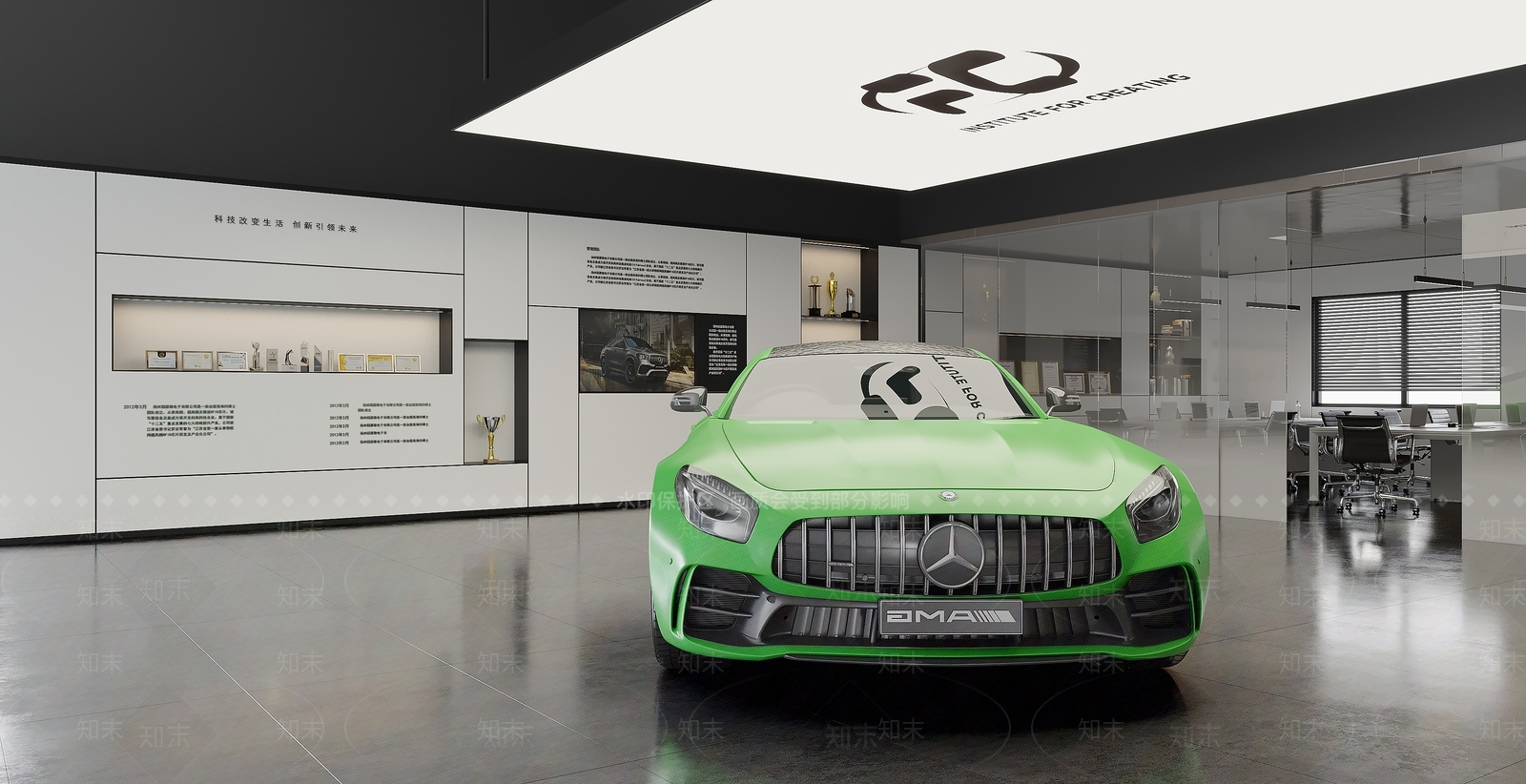 现代汽修店3D模型下载【ID:1123803549】