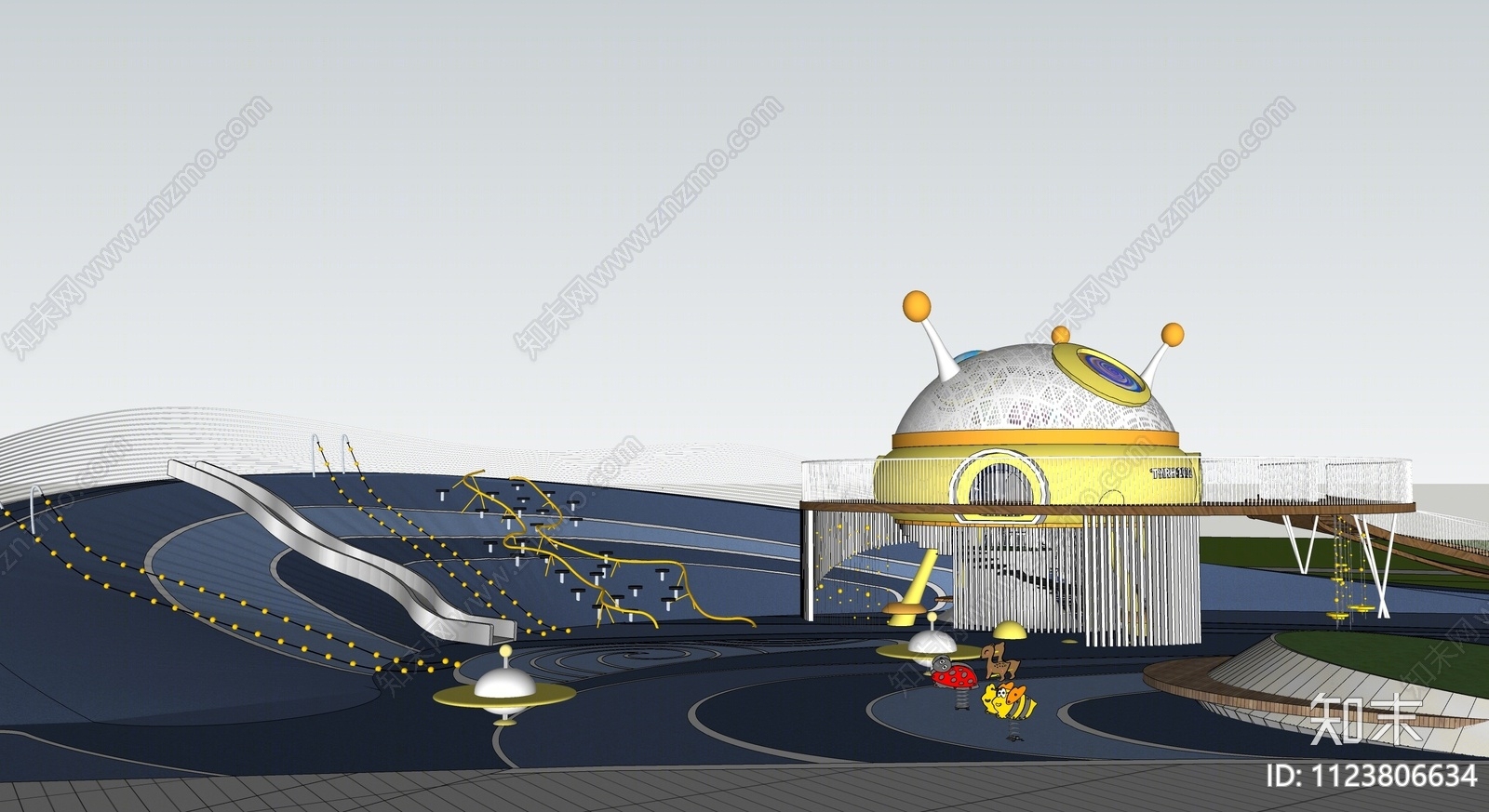 现代星空儿童乐园SU模型下载【ID:1123806634】