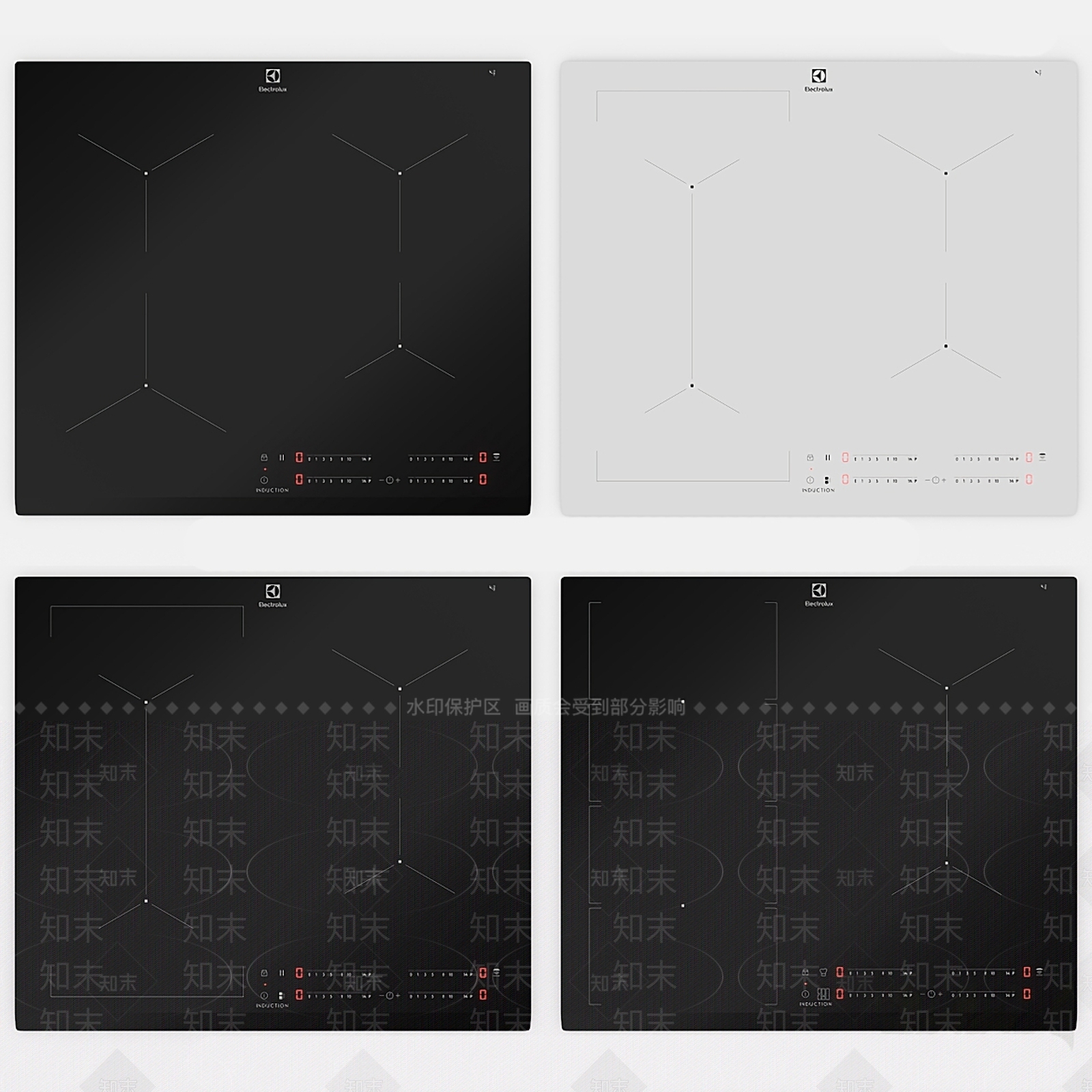 厨房电磁炉3D模型下载【ID:1123810453】