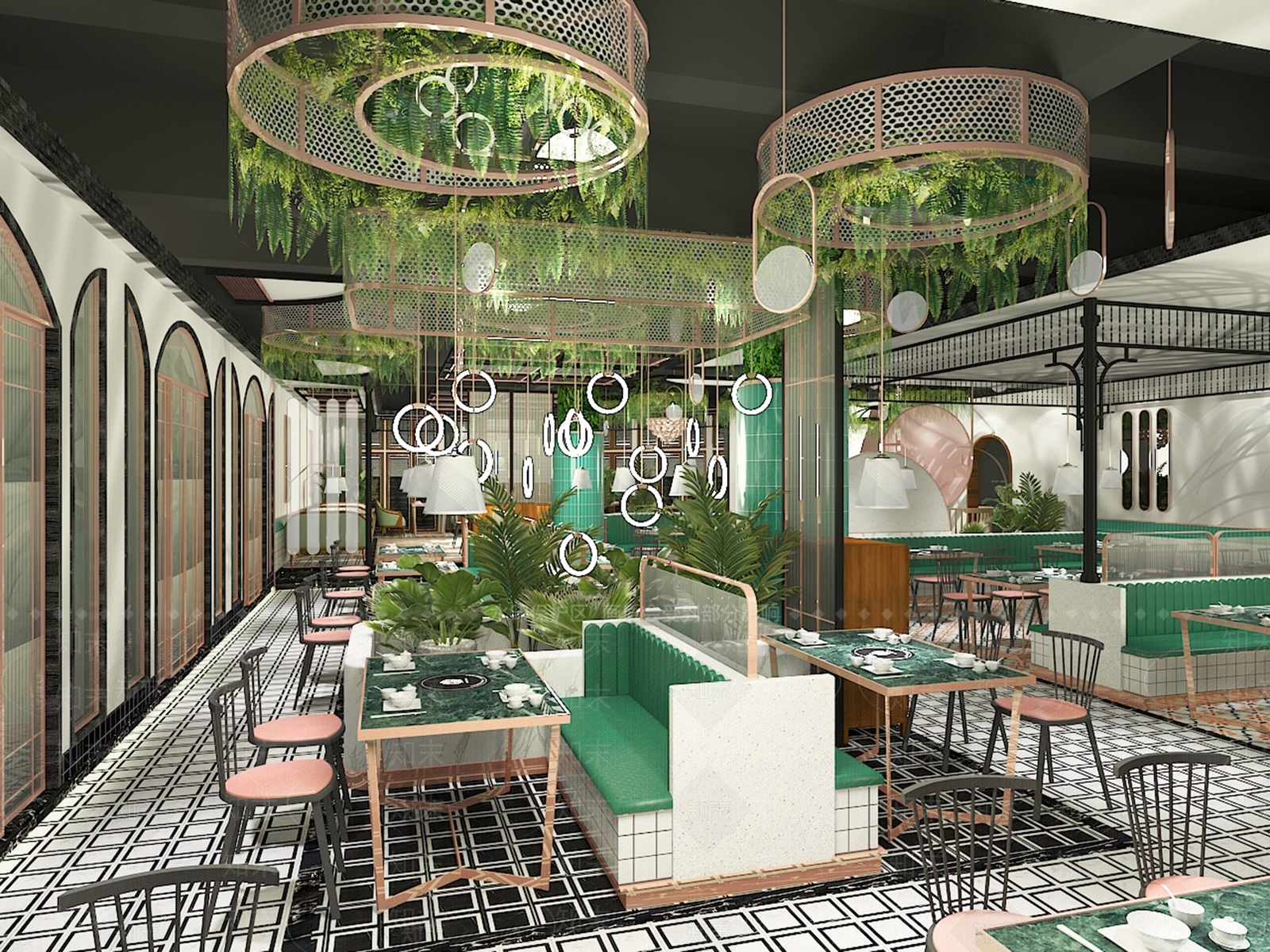 现代泰式火锅店SU模型下载【ID:1123812634】