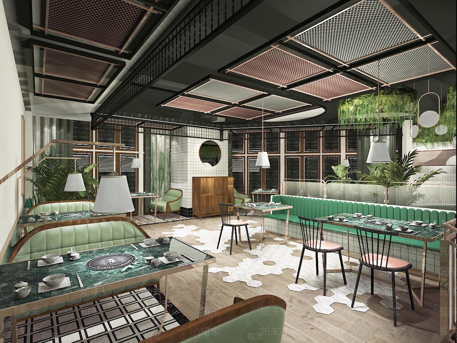 现代泰式火锅店SU模型下载【ID:1123812634】