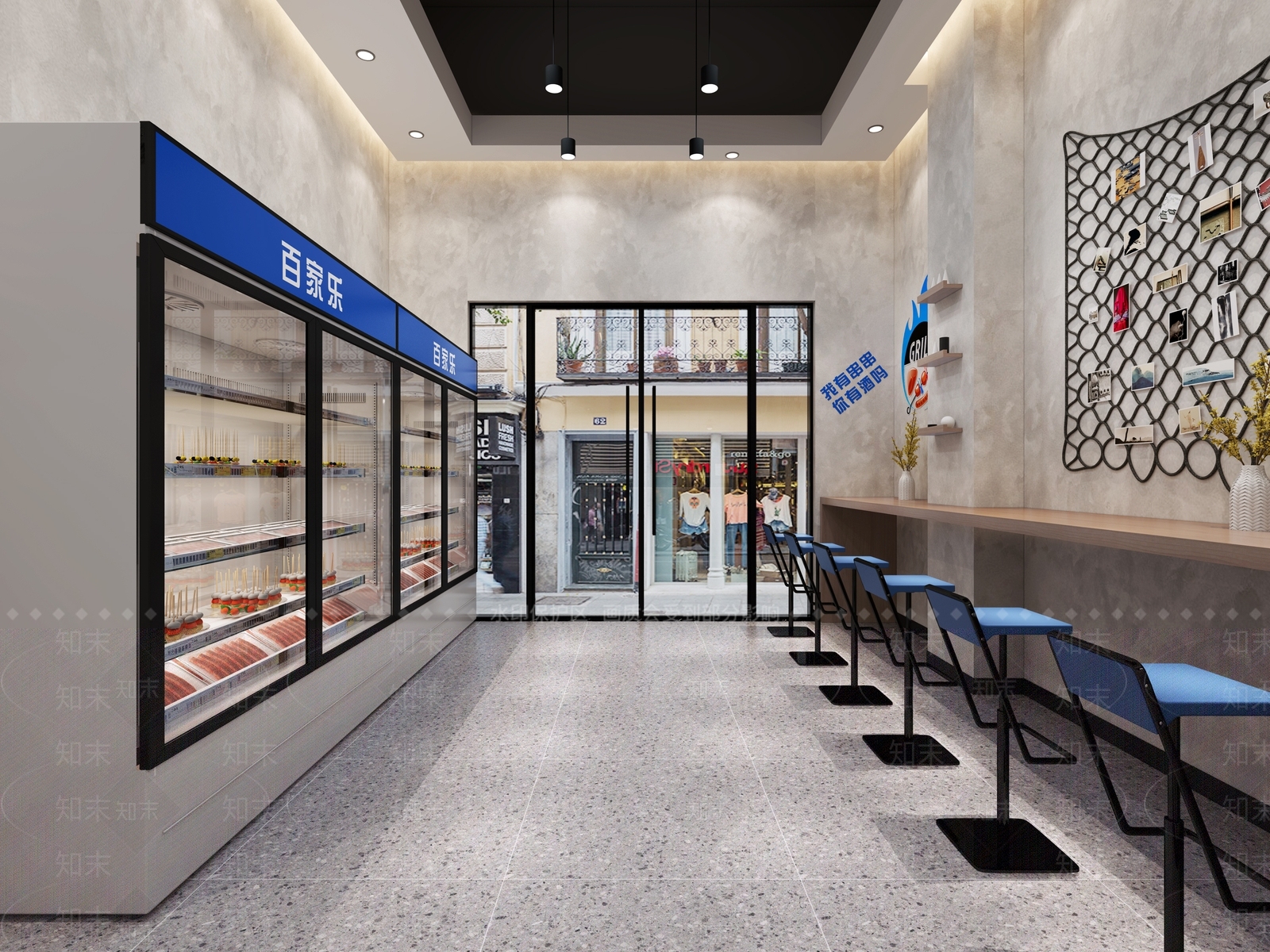 现代烧烤店3D模型下载【ID:1123816258】