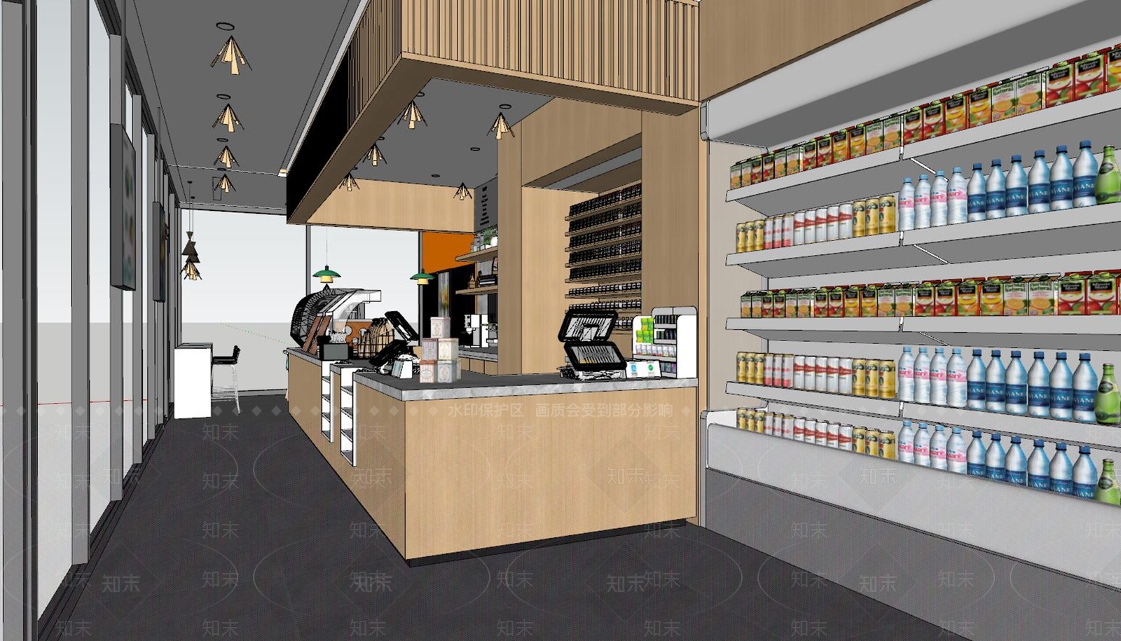 现代便利店SU模型下载【ID:1123821023】