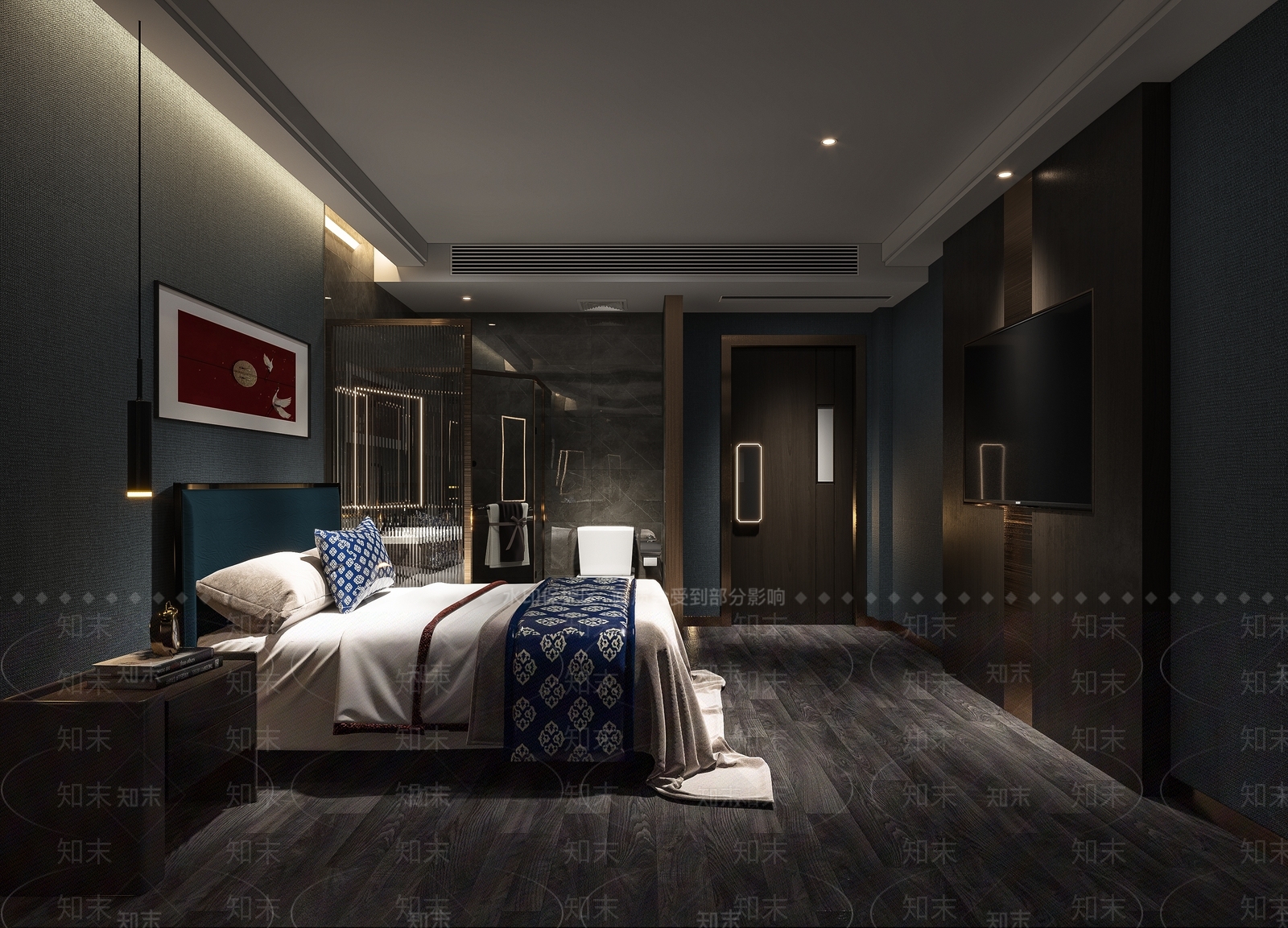 新中式足浴包间3D模型下载【ID:1123824207】