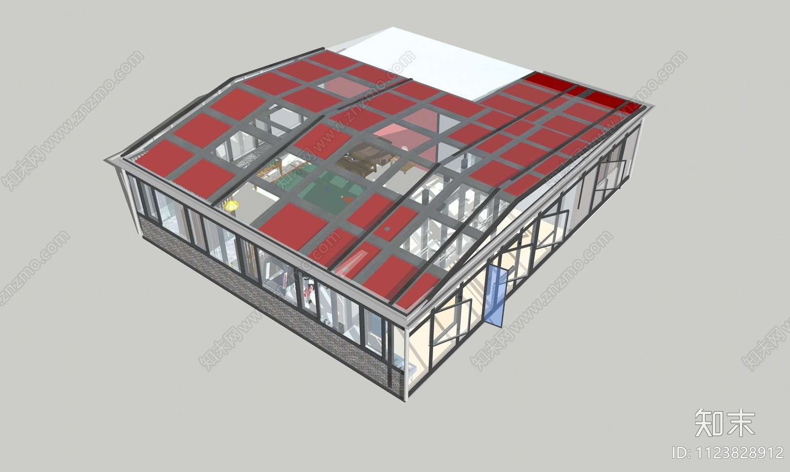 现代阳光房SU模型下载【ID:1123828912】
