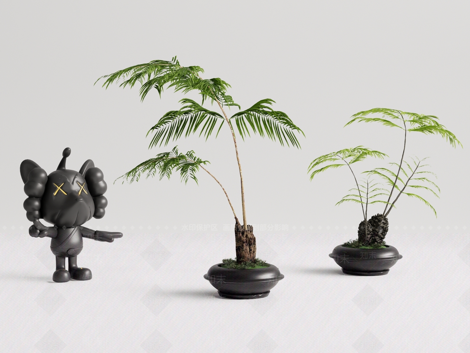 蕨类盆栽3D模型下载【ID:1123827807】