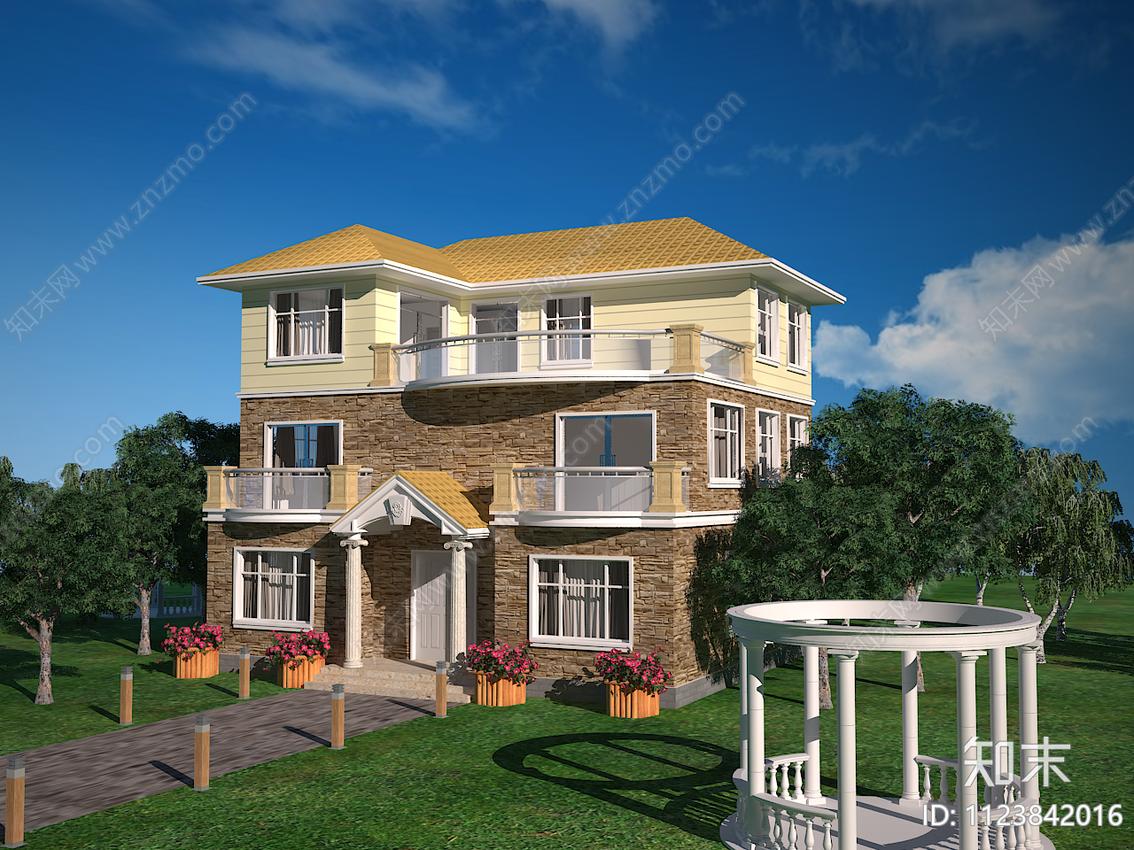 现代别墅结构水电施工图施工图下载【ID:1123842016】