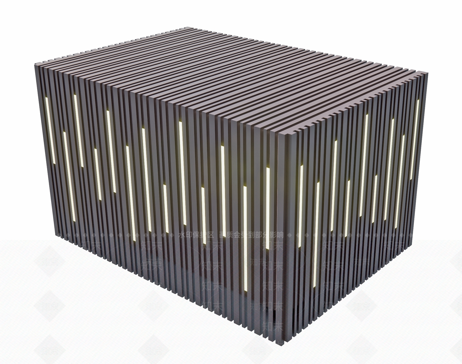 格栅装饰通风井SU模型下载【ID:1123843382】