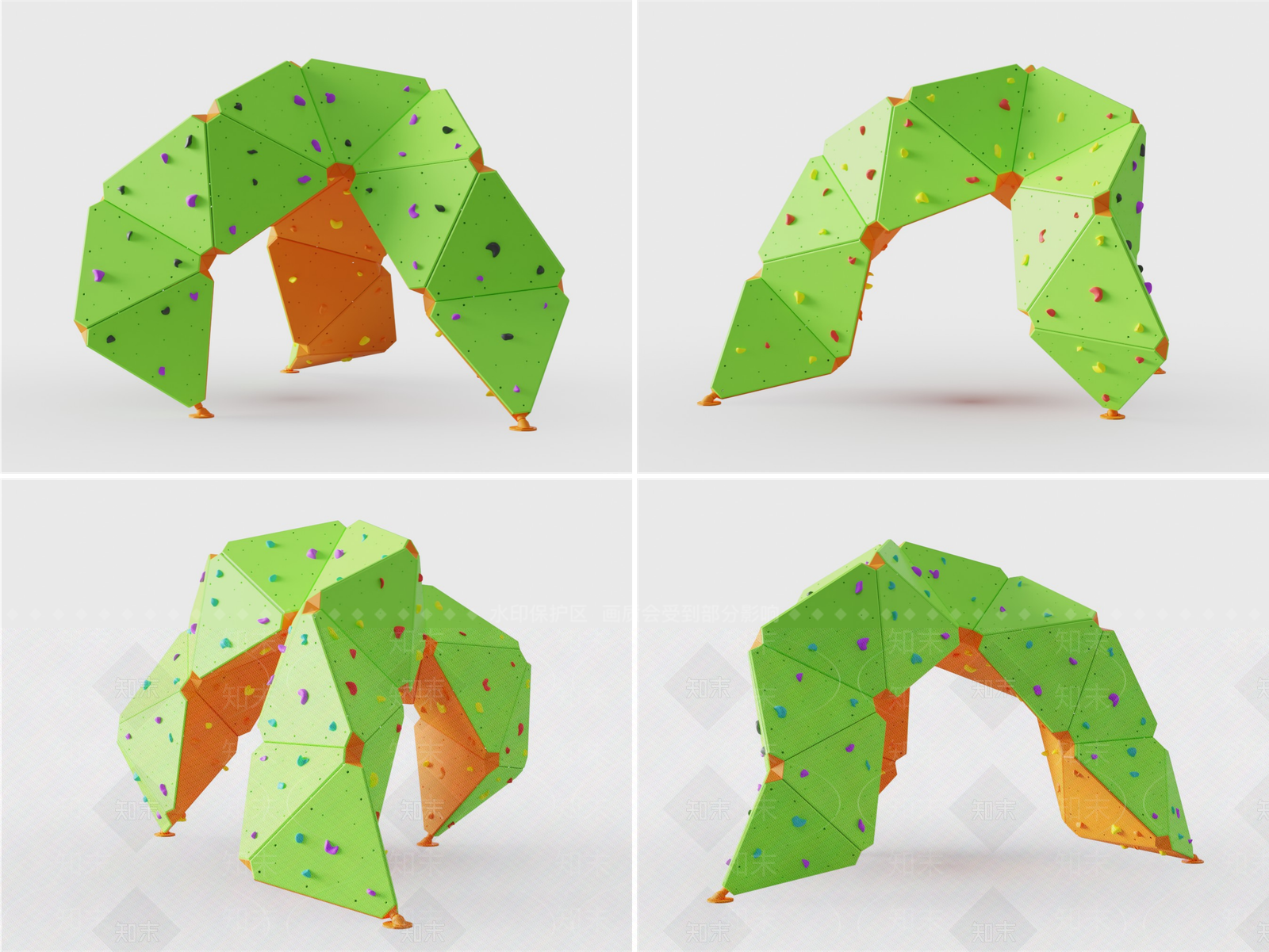 ZigZagBoulder攀岩墙3D模型下载【ID:1126117045】