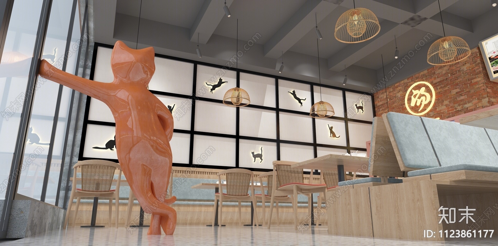 工业风快餐店3D模型下载【ID:1123861177】